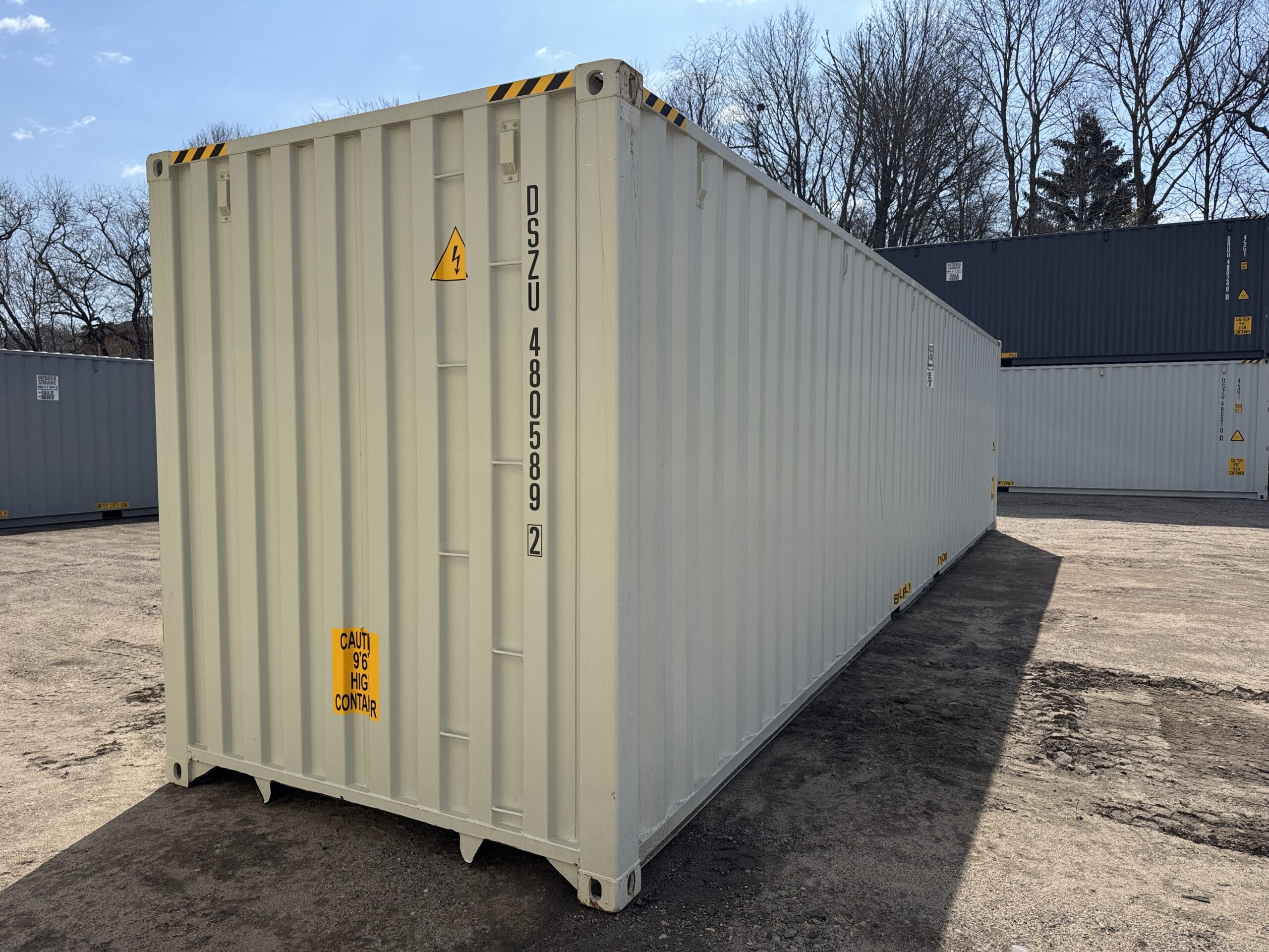40ft New High Cube Shipping Container – Wind & Watertight – Gray — 40ft — new (image 11 of 12)