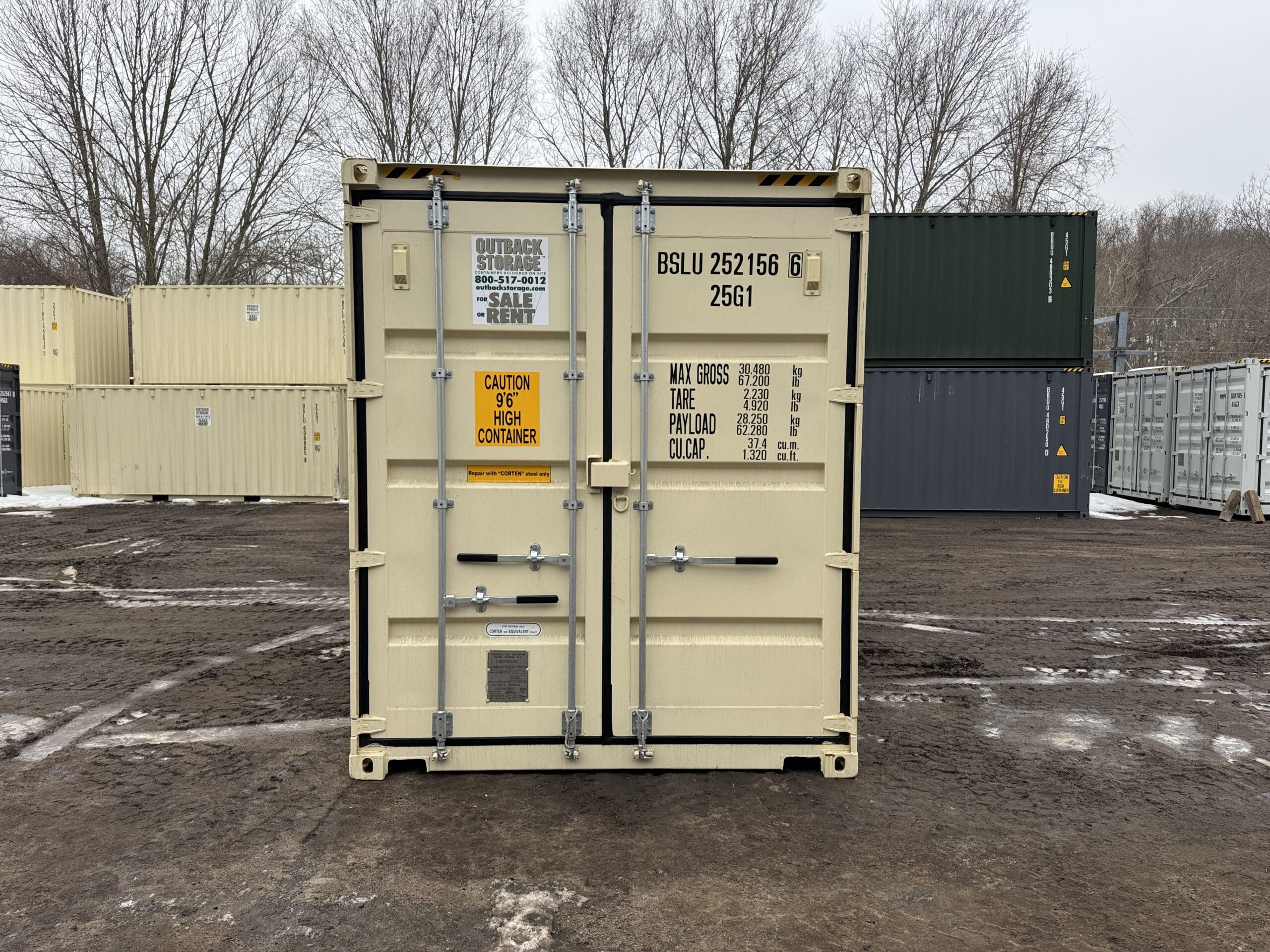 20ft New High Cube Shipping Container – Wind & Watertight – Beige — 20ft — new (image 3 of 12)