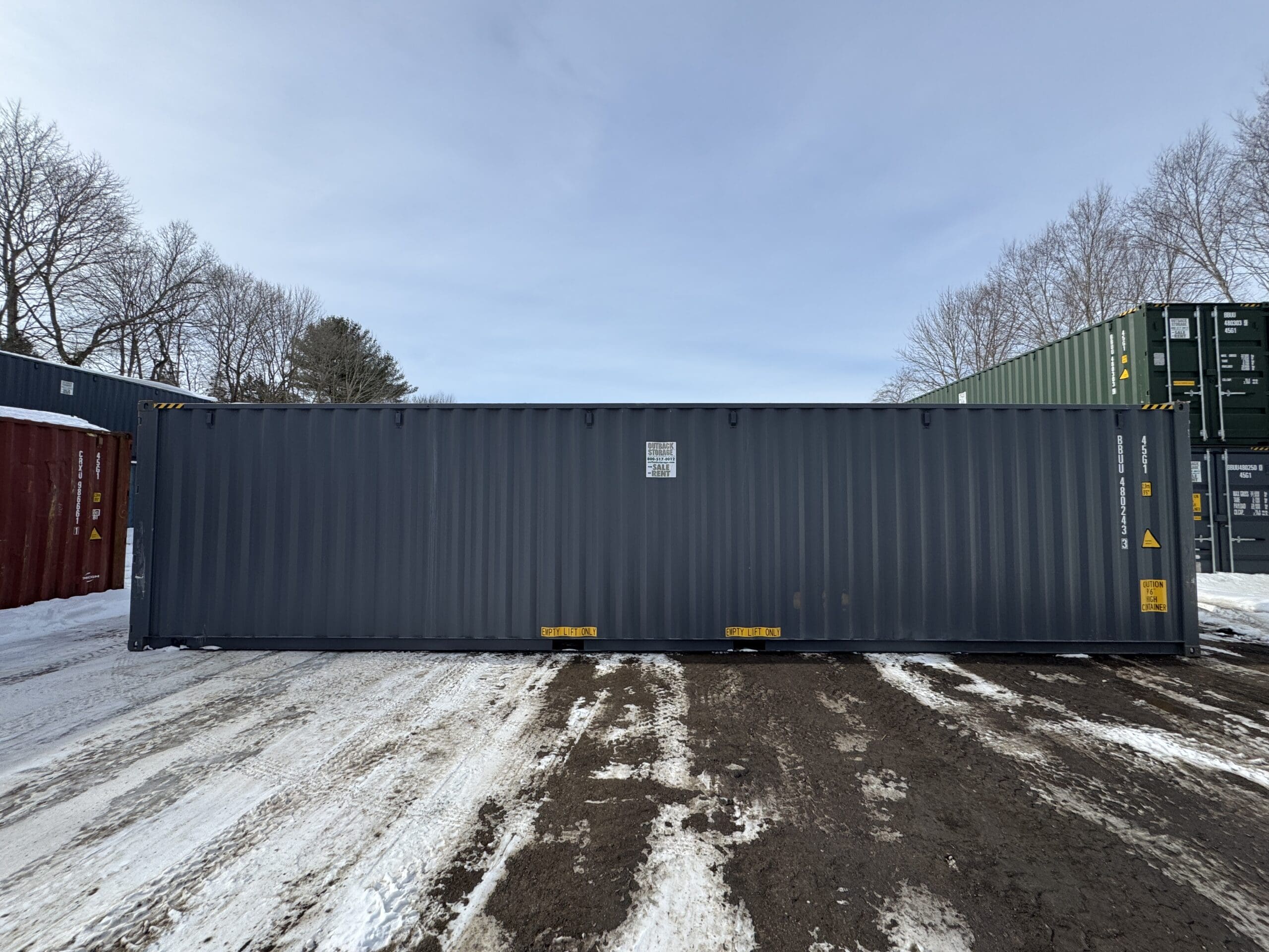 40ft New High Cube Shipping Container – Wind & Watertight – Gray — 40ft — new (image 9 of 12)