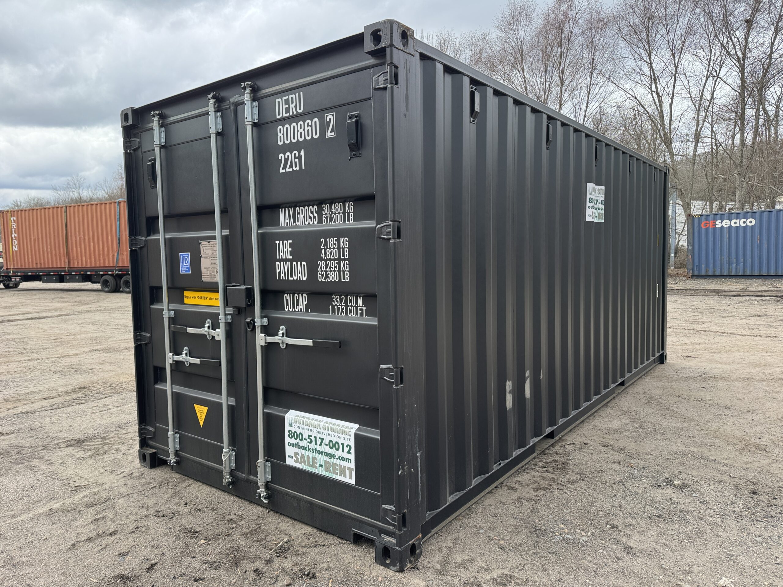 20ft New Shipping Container – Wind & Watertight – Black — 20ft — new (image 9 of 12)