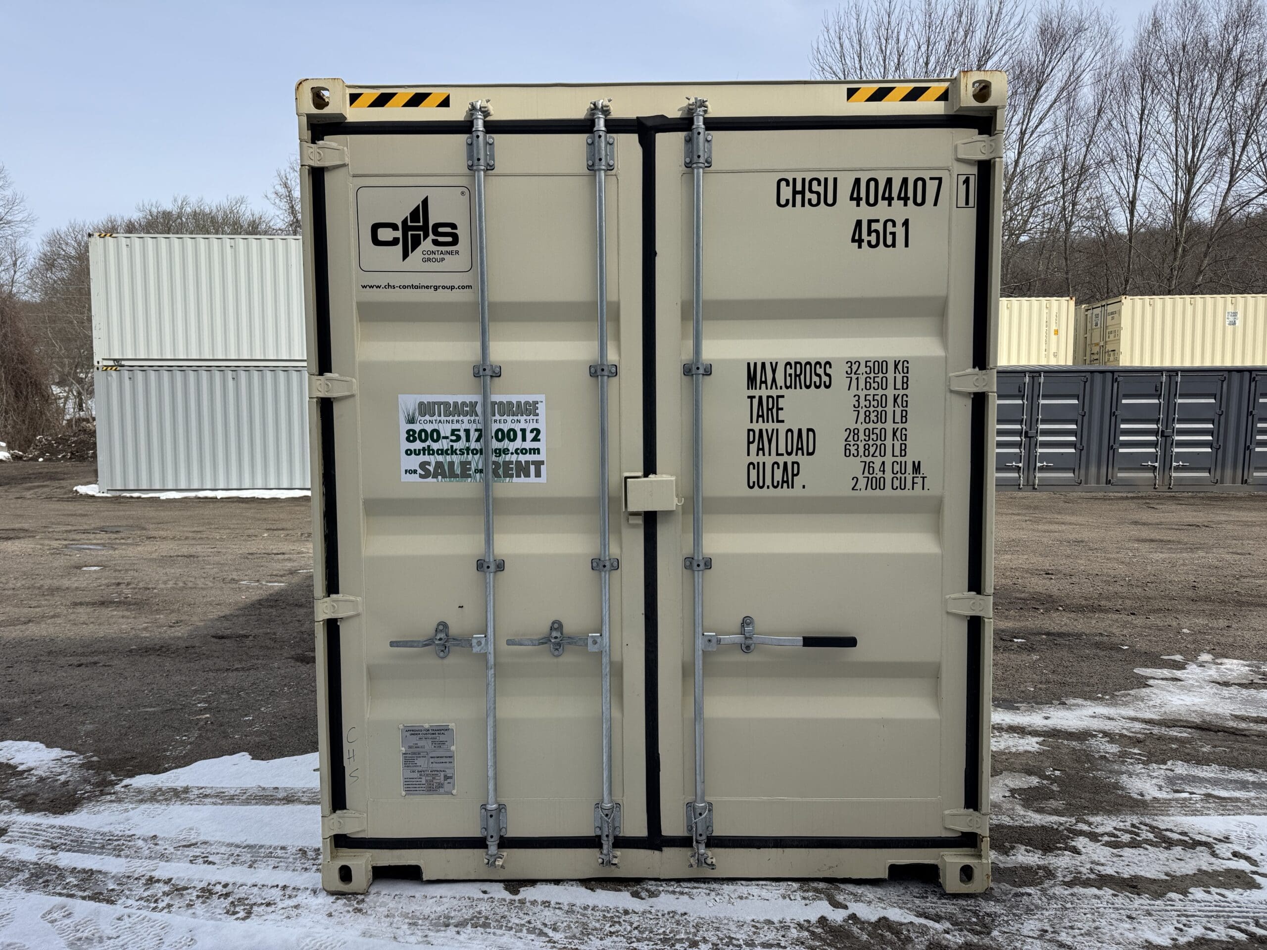 40ft New High Cube Shipping Container – Wind & Watertight – Beige — 40ft — new (image 3 of 12)