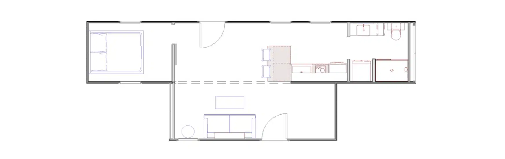 The Luke | 1 Bedroom Shipping Container Home | 40FT + 20FT Luxury Container House — 20ft — new (image 12 of 12)