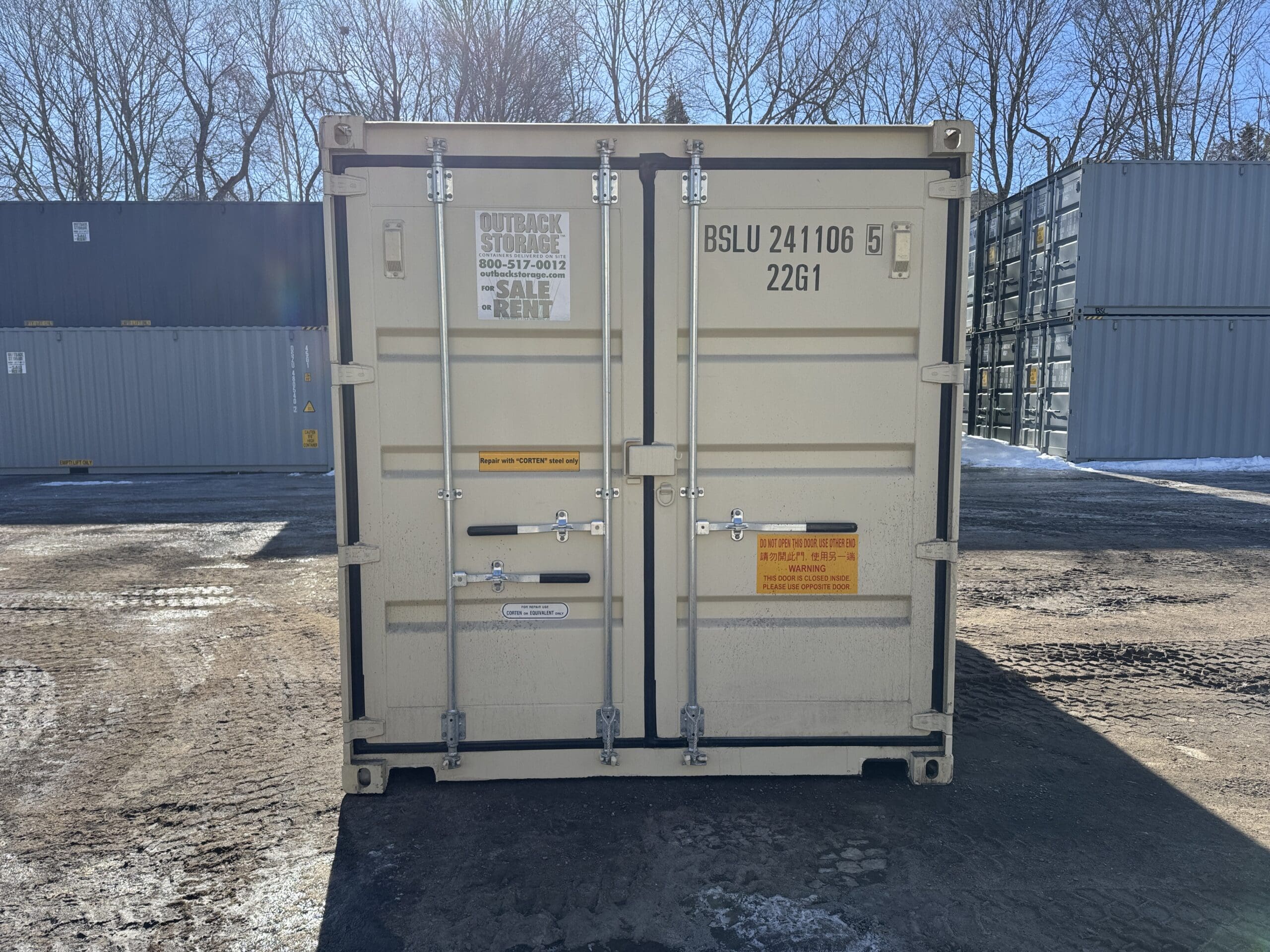 20ft New Shipping Container – Wind & Watertight – Beige — 20ft — new (image 11 of 12)