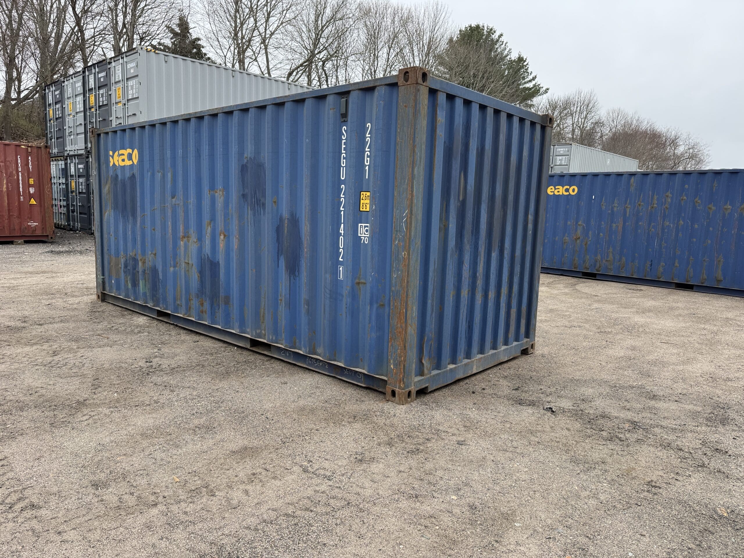 20ft Used Shipping Container – Wind & Watertight – Blue — 20ft — used (image 9 of 12)