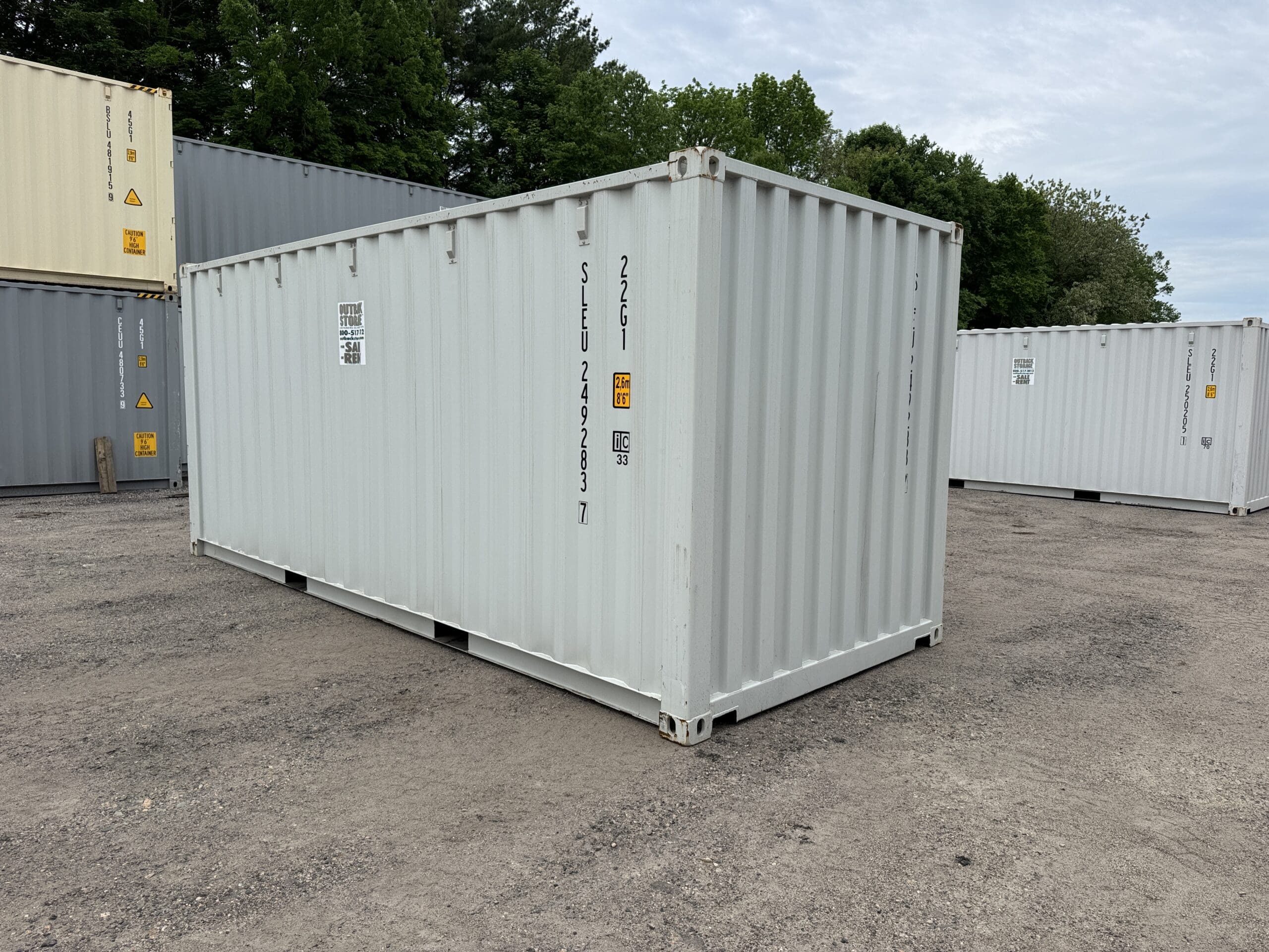 20ft New Shipping Container – Wind & Watertight – Gray — 20ft — new (image 10 of 12)