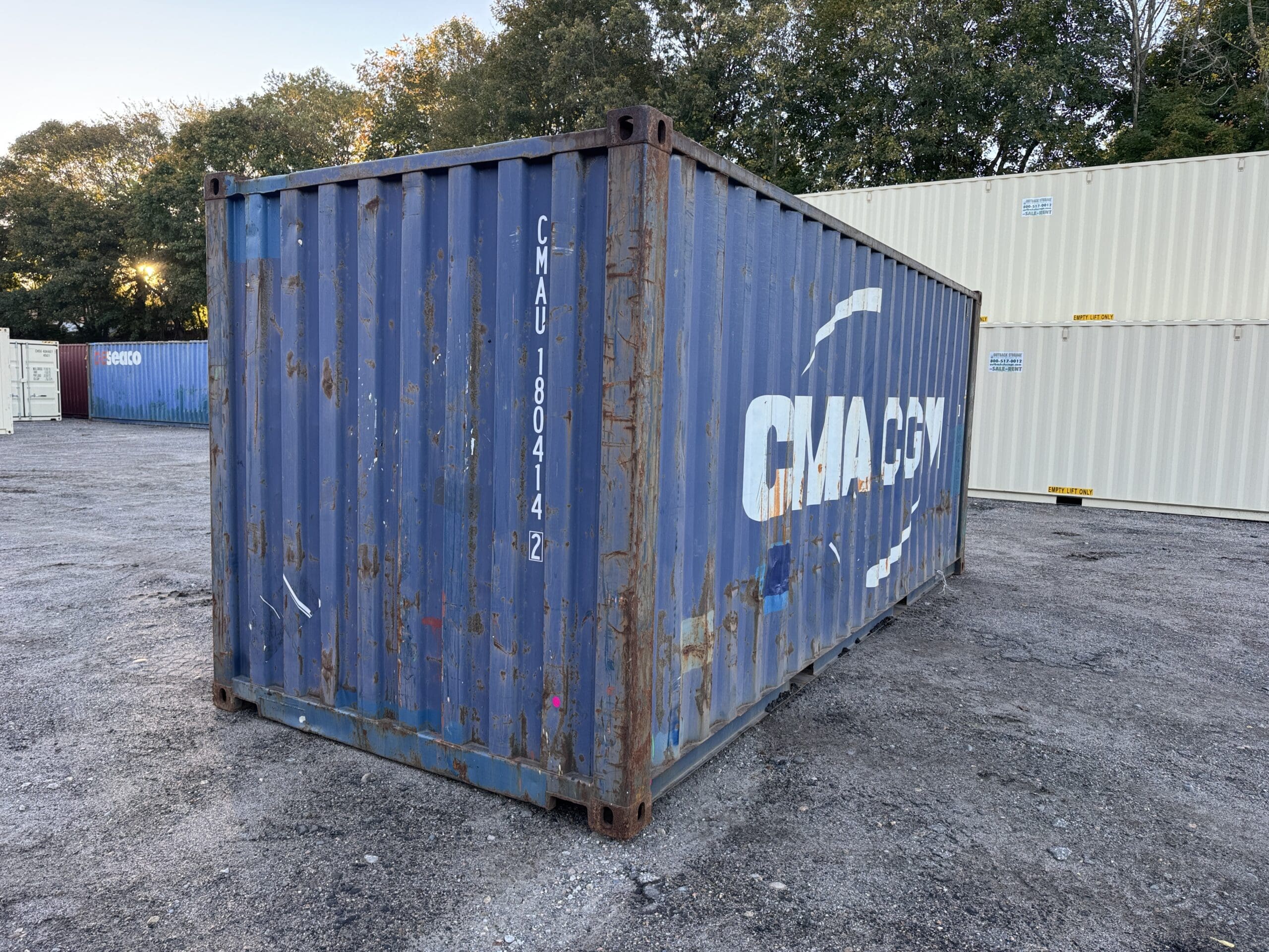 20ft Used Shipping Container – Wind & Watertight – Blue — 20ft — used (image 11 of 12)