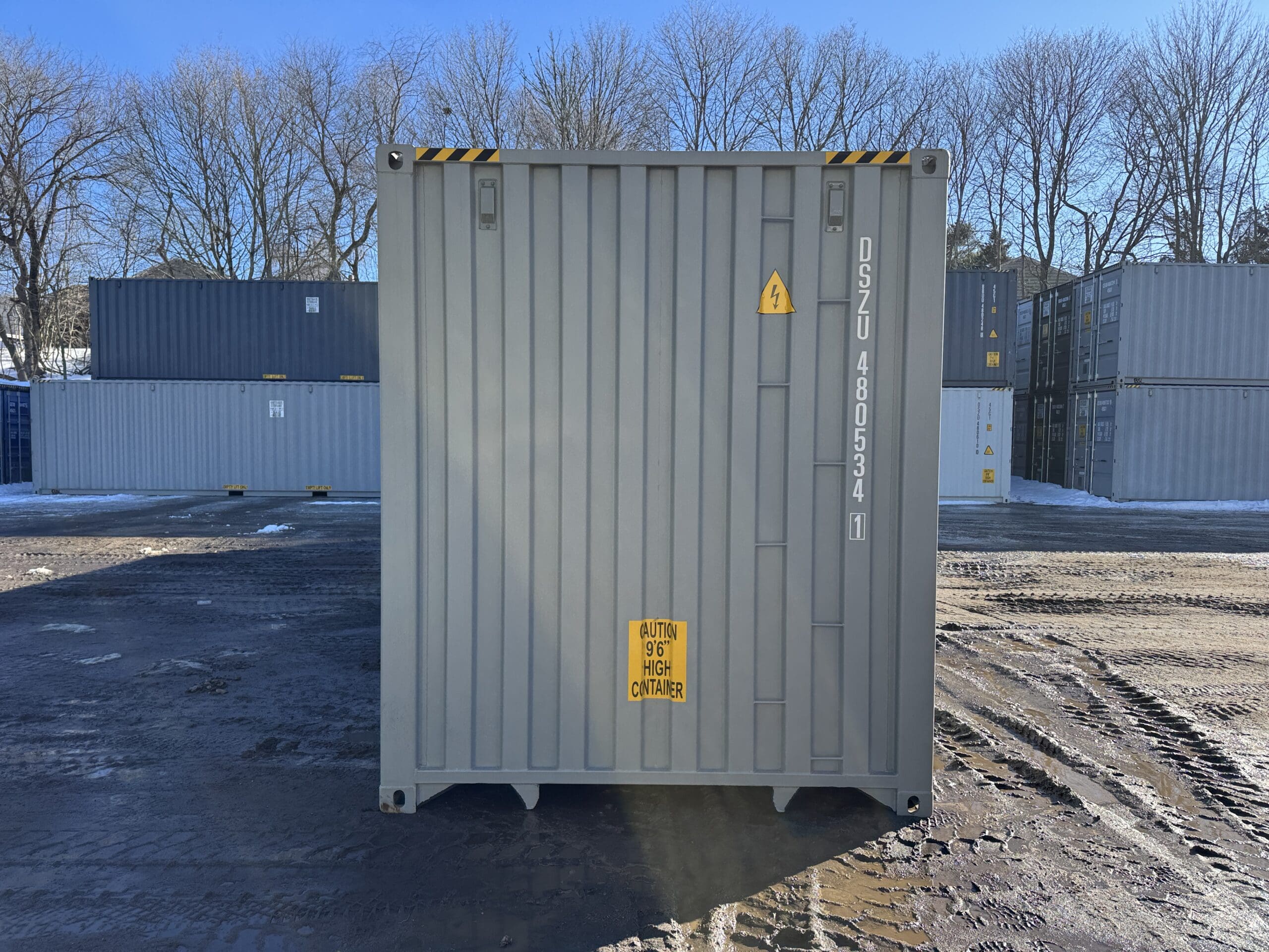 40ft New High Cube Shipping Container – Wind & Watertight – Gray — 40ft — new (image 11 of 12)