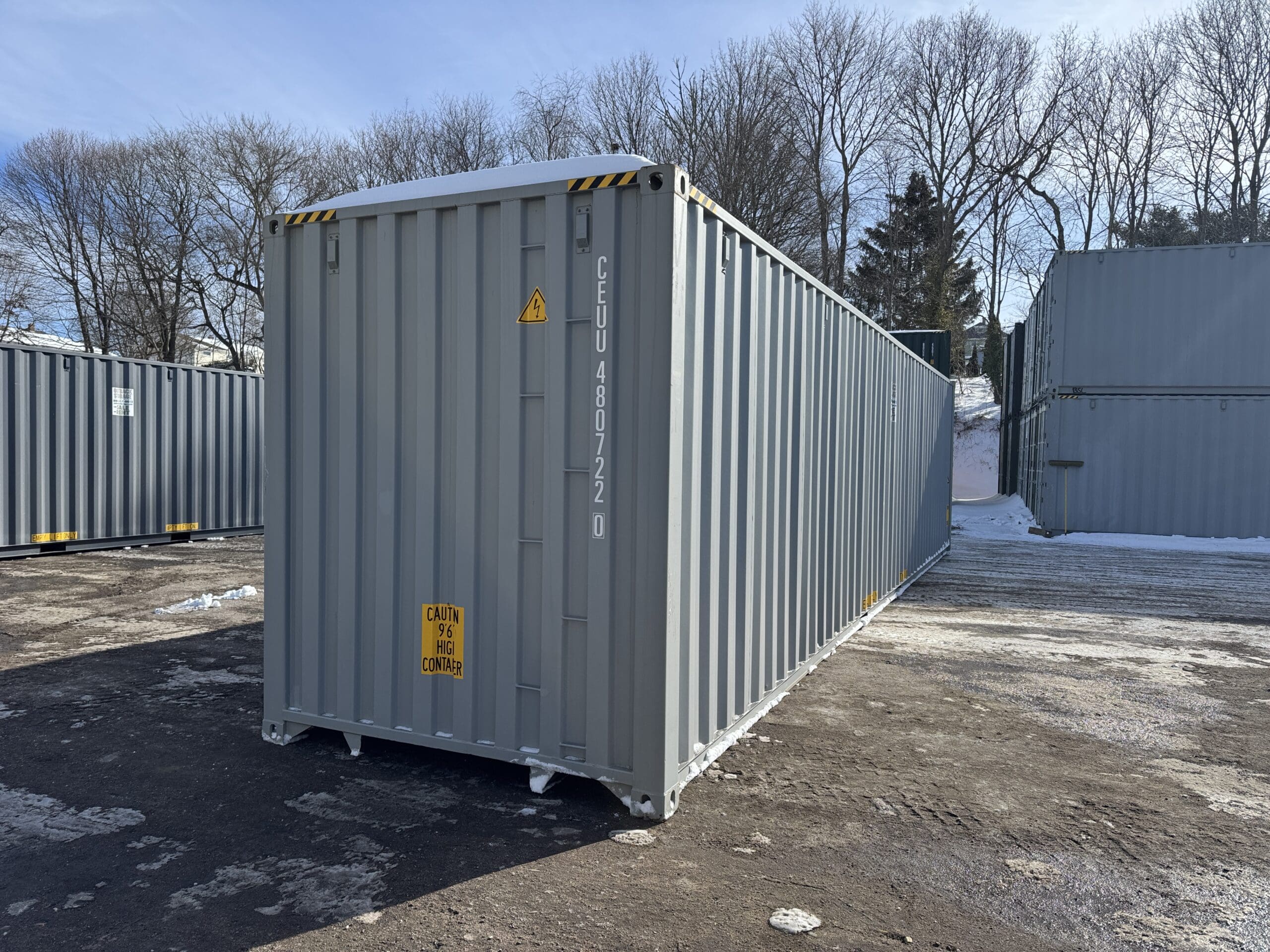40ft New High Cube Shipping Container – Wind & Watertight – Gray — 40ft — new (image 12 of 12)
