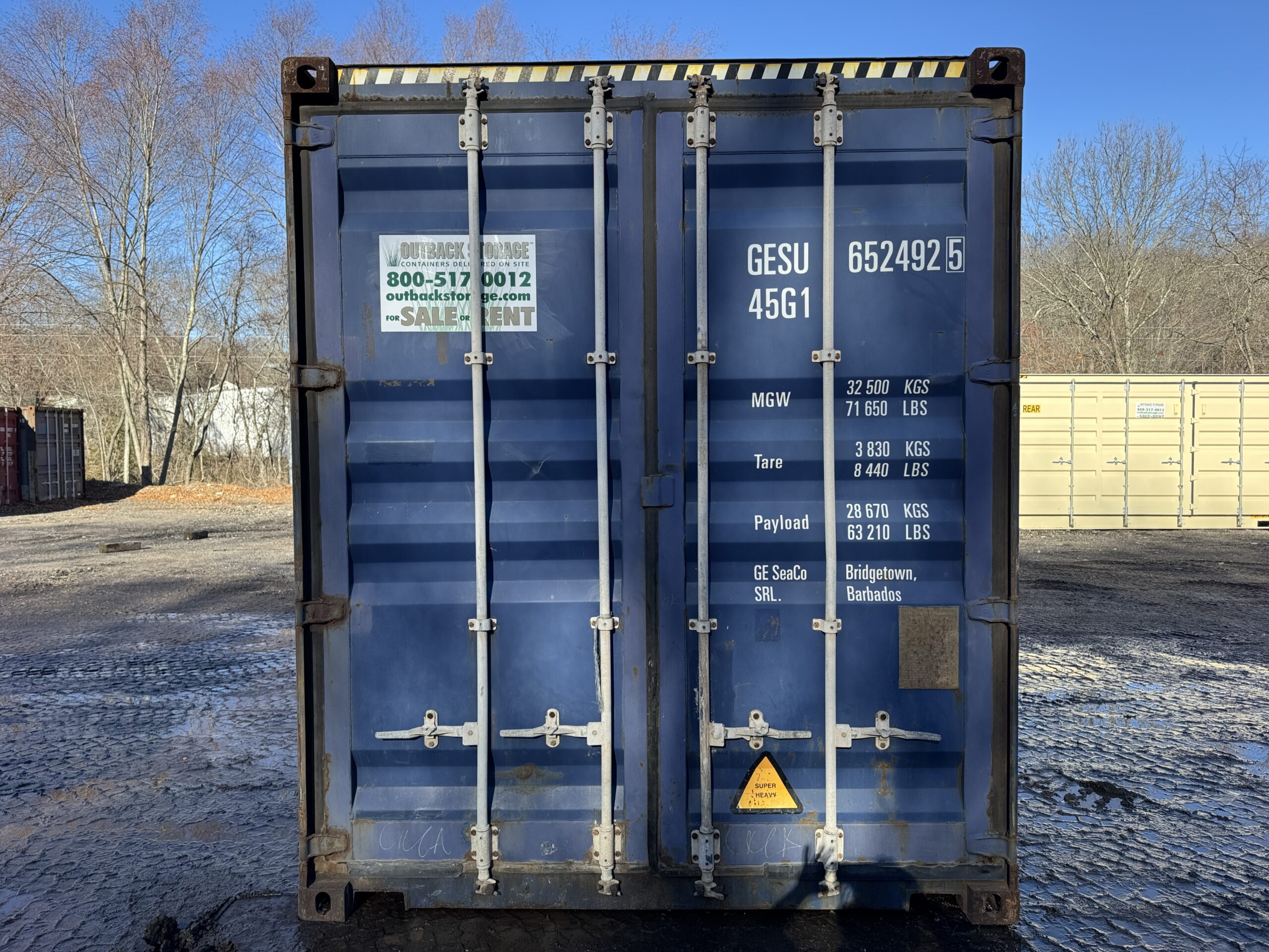40ft Used High Cube Shipping Container – Wind & Watertight – Blue — 40ft — used (image 4 of 12)