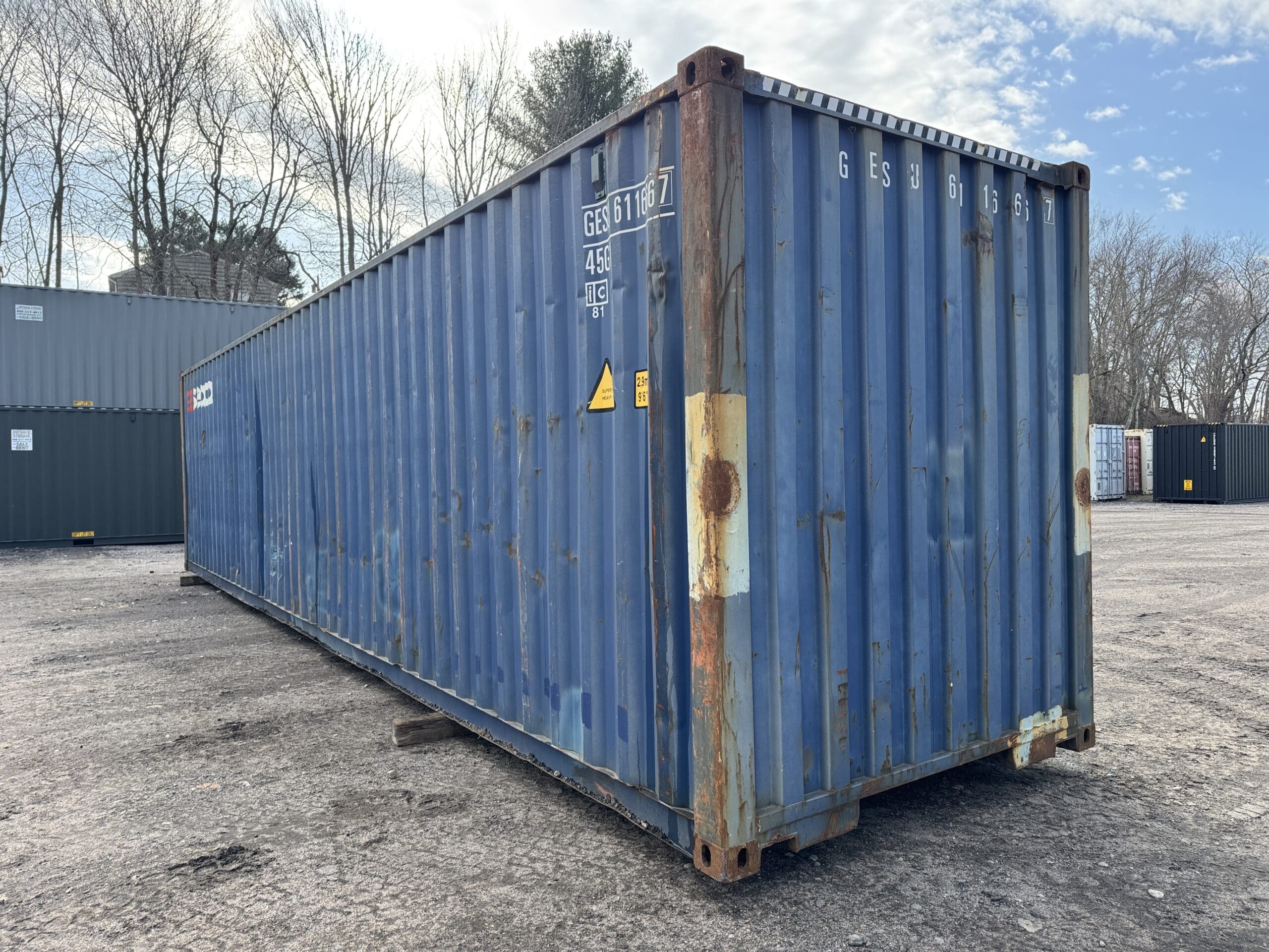 40ft Used High Cube Shipping Container – Wind & Watertight – Blue — 40ft — used (image 8 of 12)