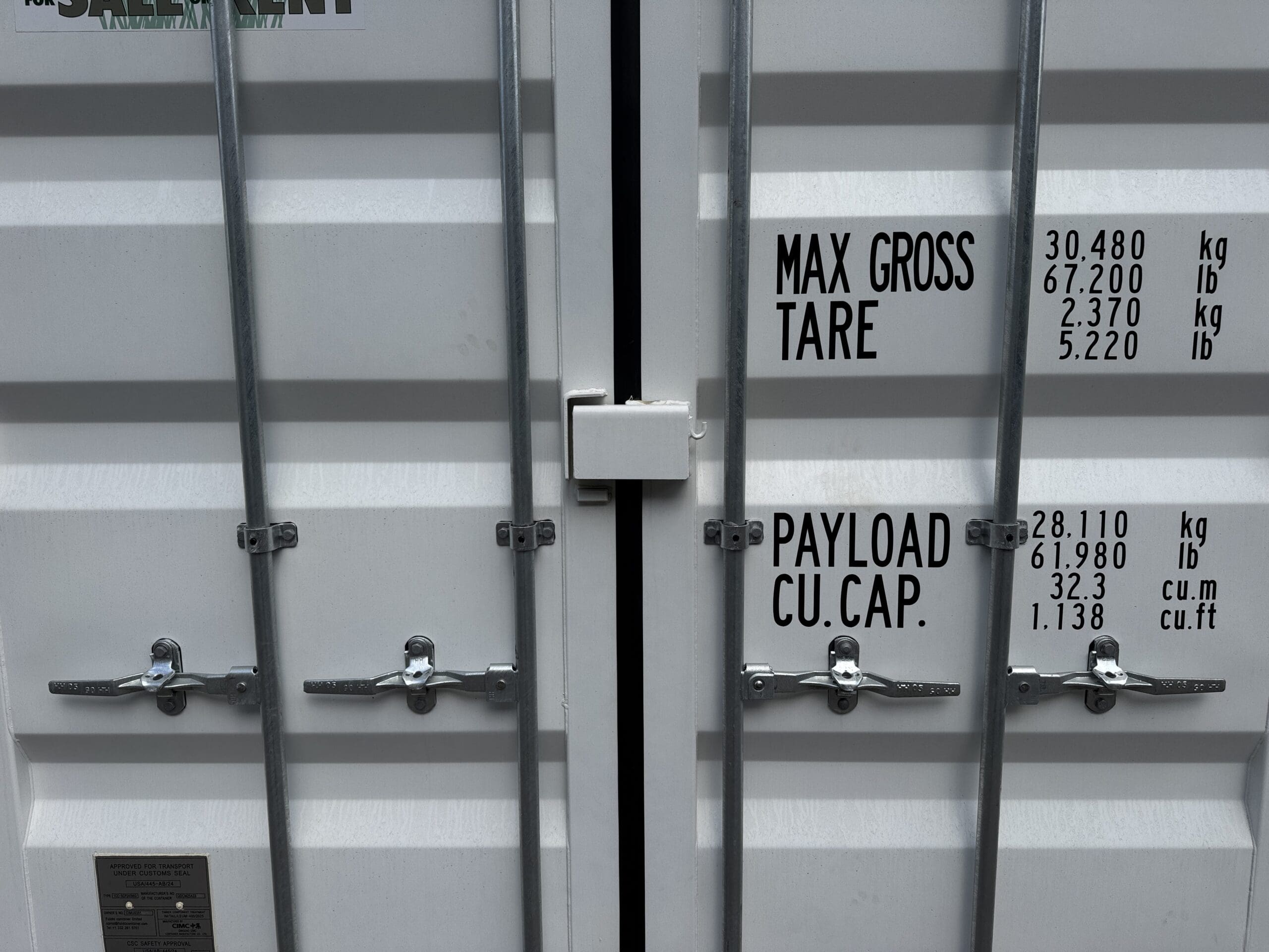20ft New Shipping Container – Wind & Watertight – White — 20ft — new (image 4 of 12)