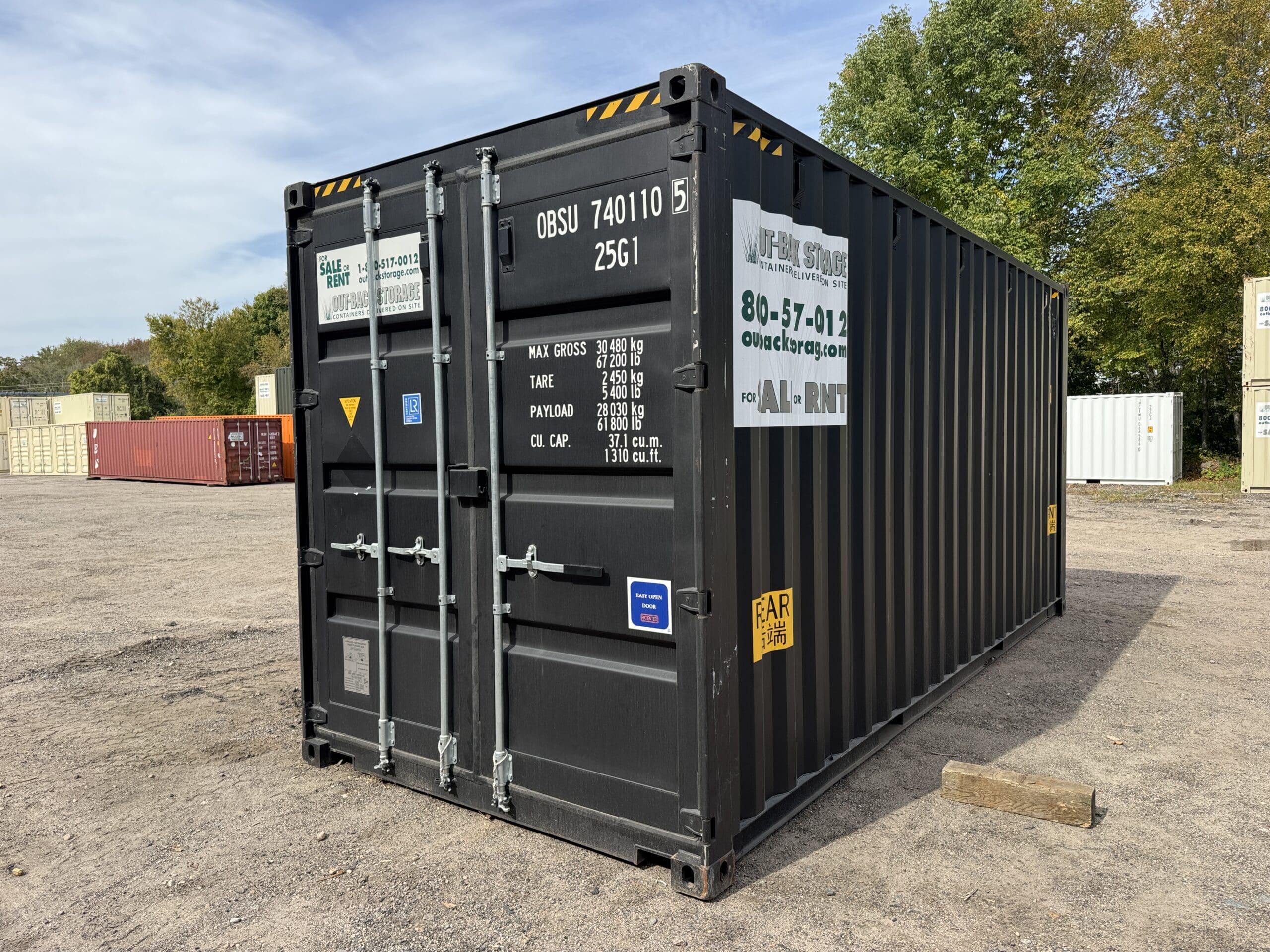 20ft New High Cube Shipping Container – Wind & Watertight – Black — 20ft — new (image 11 of 12)
