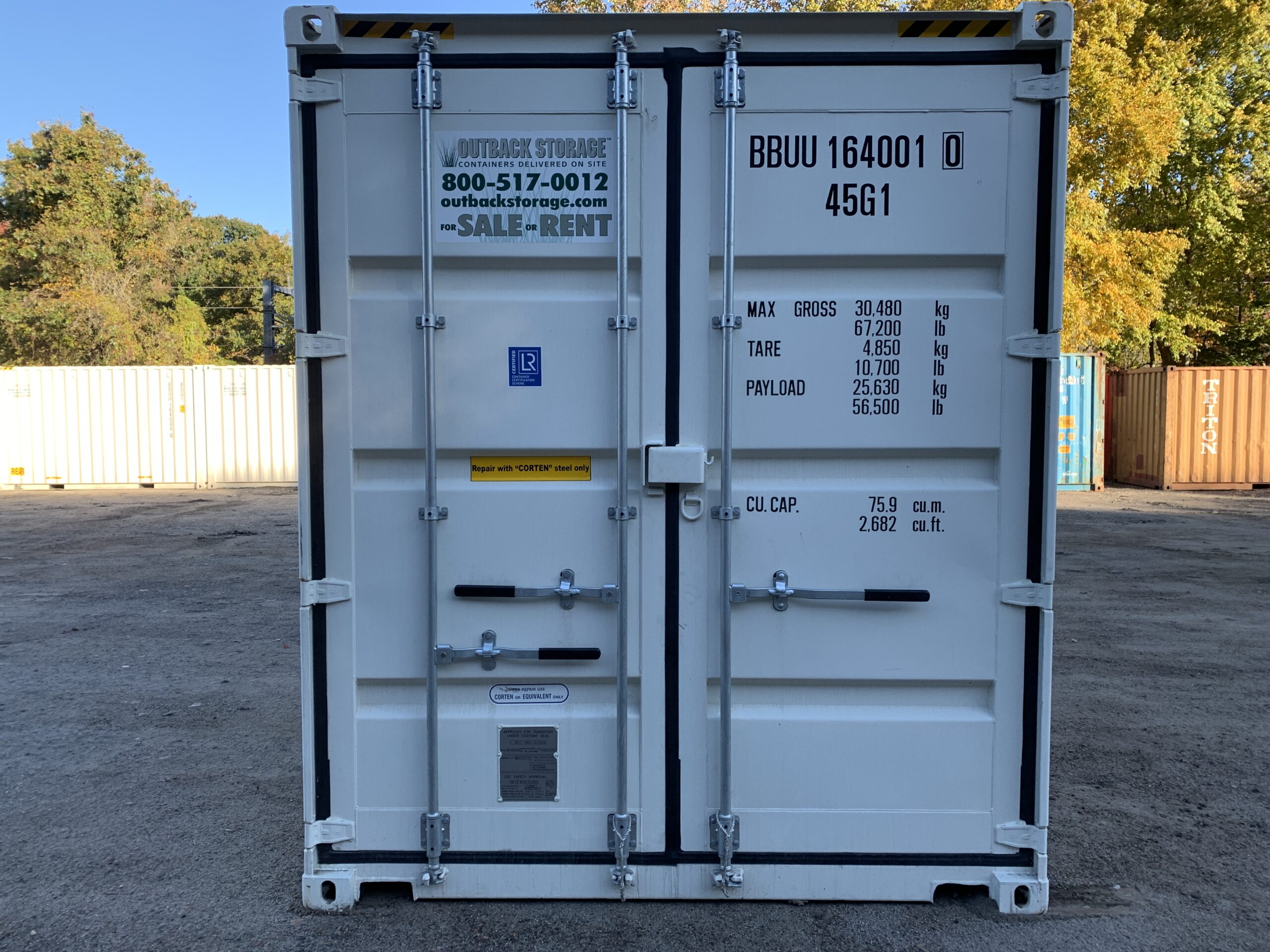 UNIQUE 16ft New High Cube Shipping / Storage Container – Wind & Watertight – White — 16ft — new (image 3 of 11)