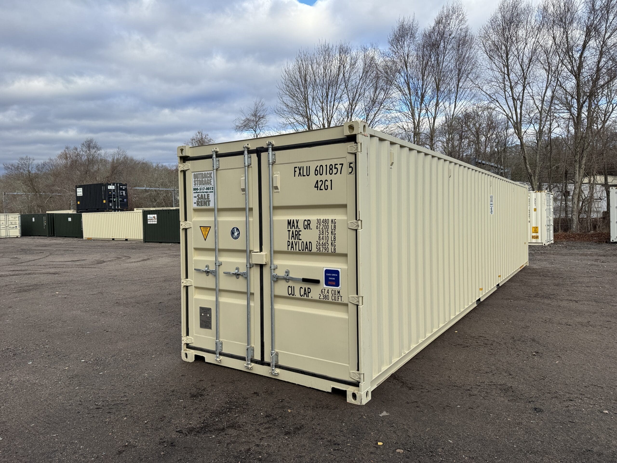 40ft New Shipping Container – Wind & Watertight – Beige — 40ft — new (image 9 of 12)
