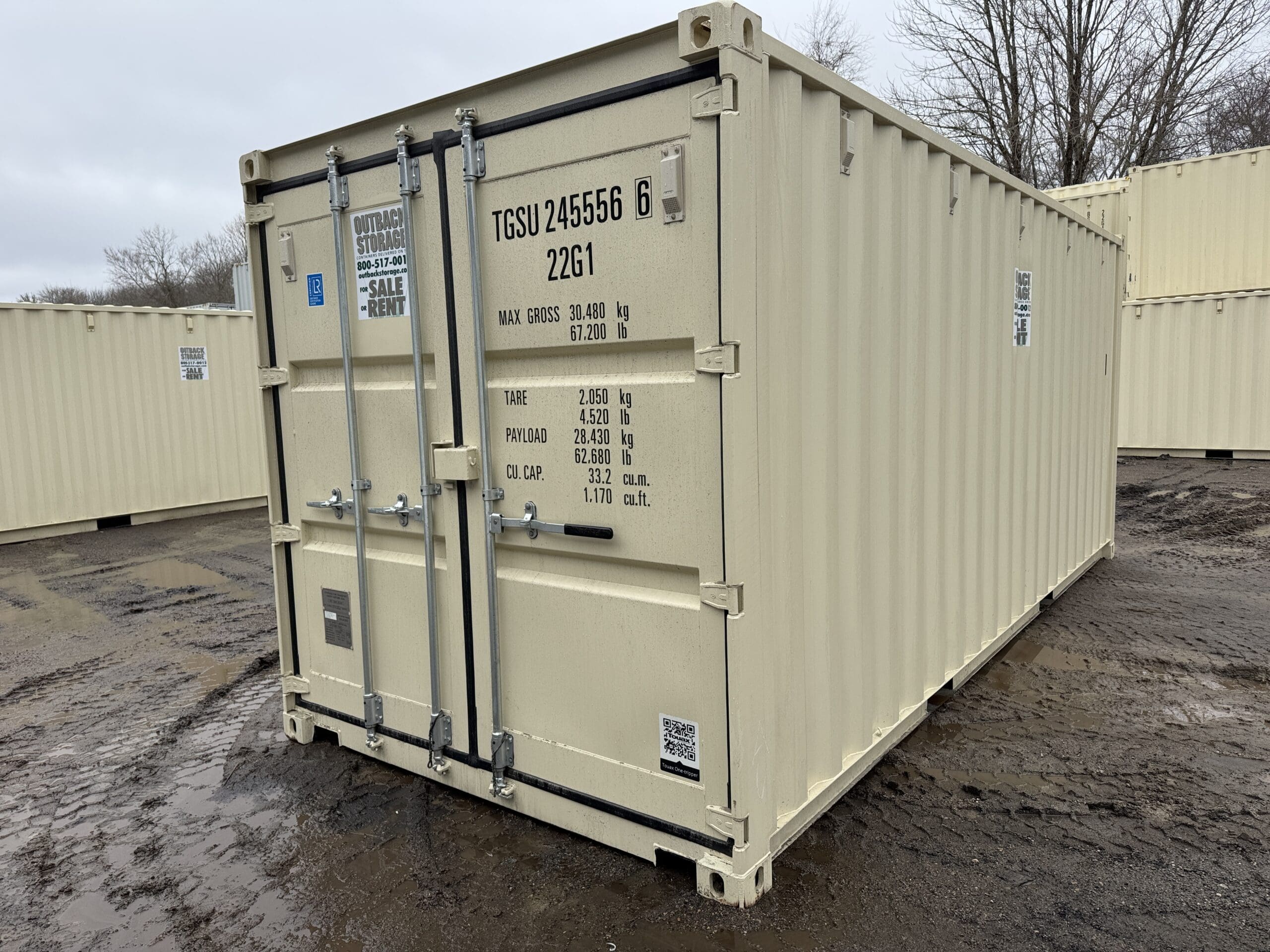 20ft New Shipping Container – Wind & Watertight – Beige — 20ft — new (image 9 of 12)