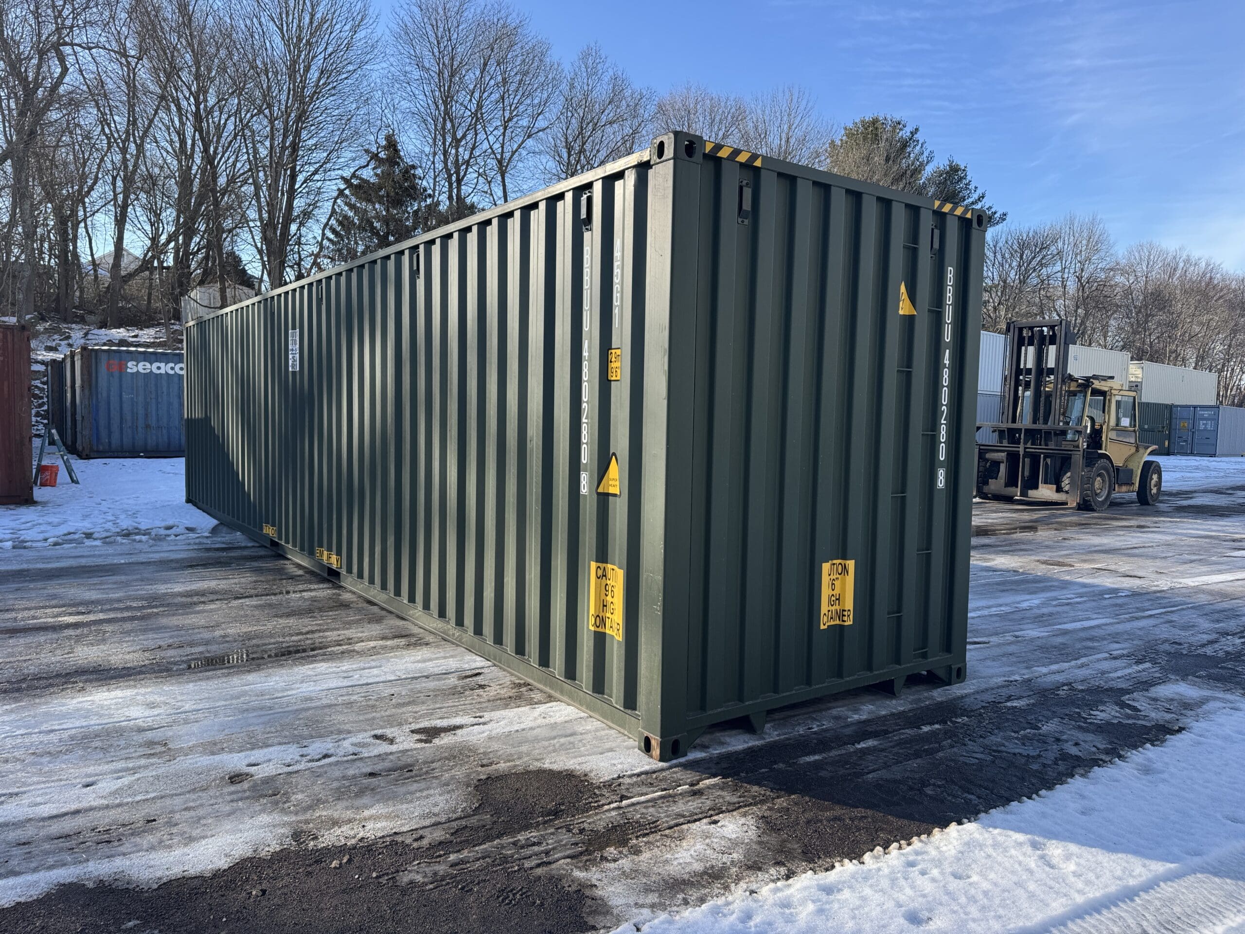 40ft New High Cube Shipping Container – Wind & Watertight – Green — 40ft — new (image 9 of 12)