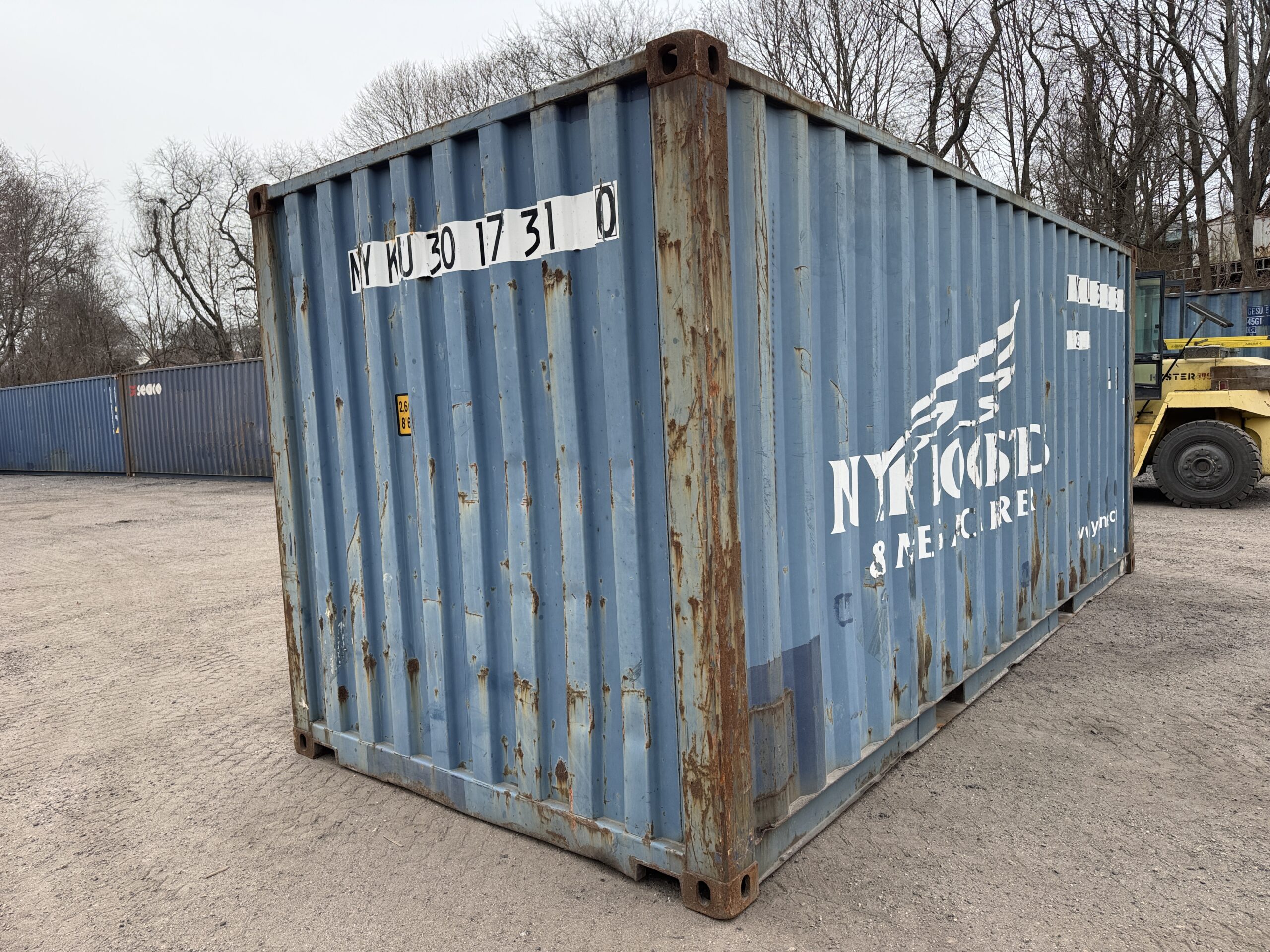 20ft Used Shipping Container – Wind & Watertight – Blue — 20ft — used (image 10 of 12)
