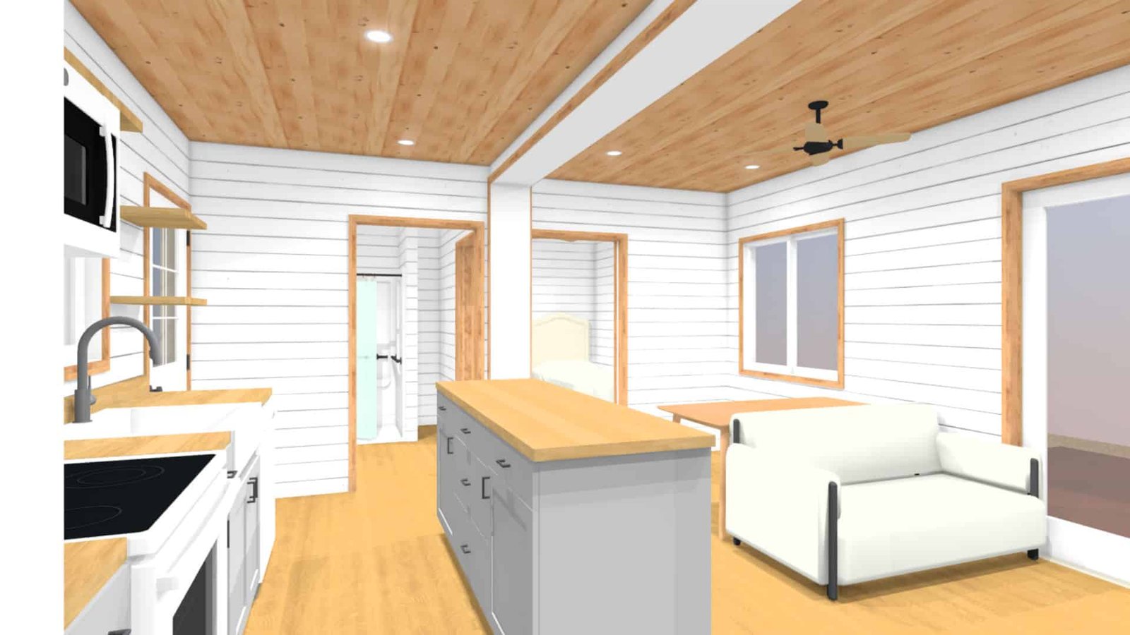 The Huntington – Luxury Two Bedroom Shipping Container Home | Two 40ft + One 20ft Container Home — 20ft — new (image 7 of 12)