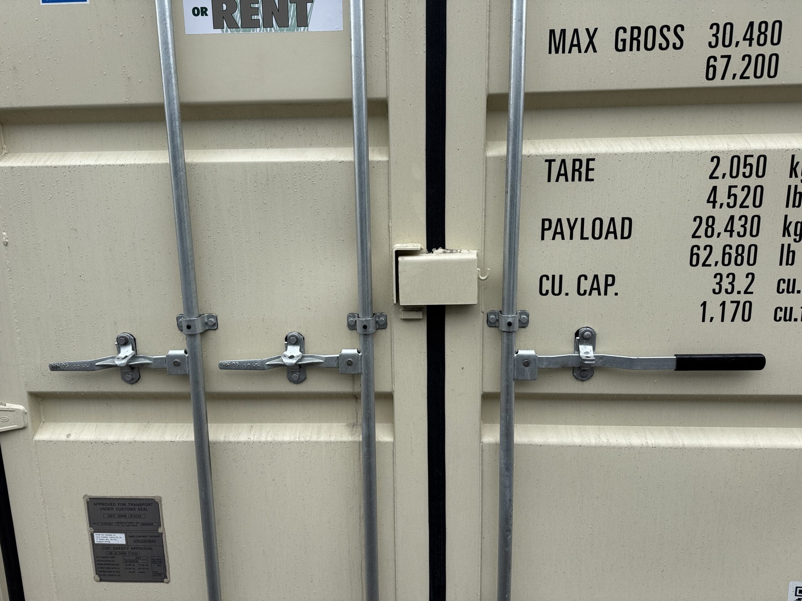 20ft New Shipping Container – Wind & Watertight – Beige — 20ft — new (image 4 of 12)