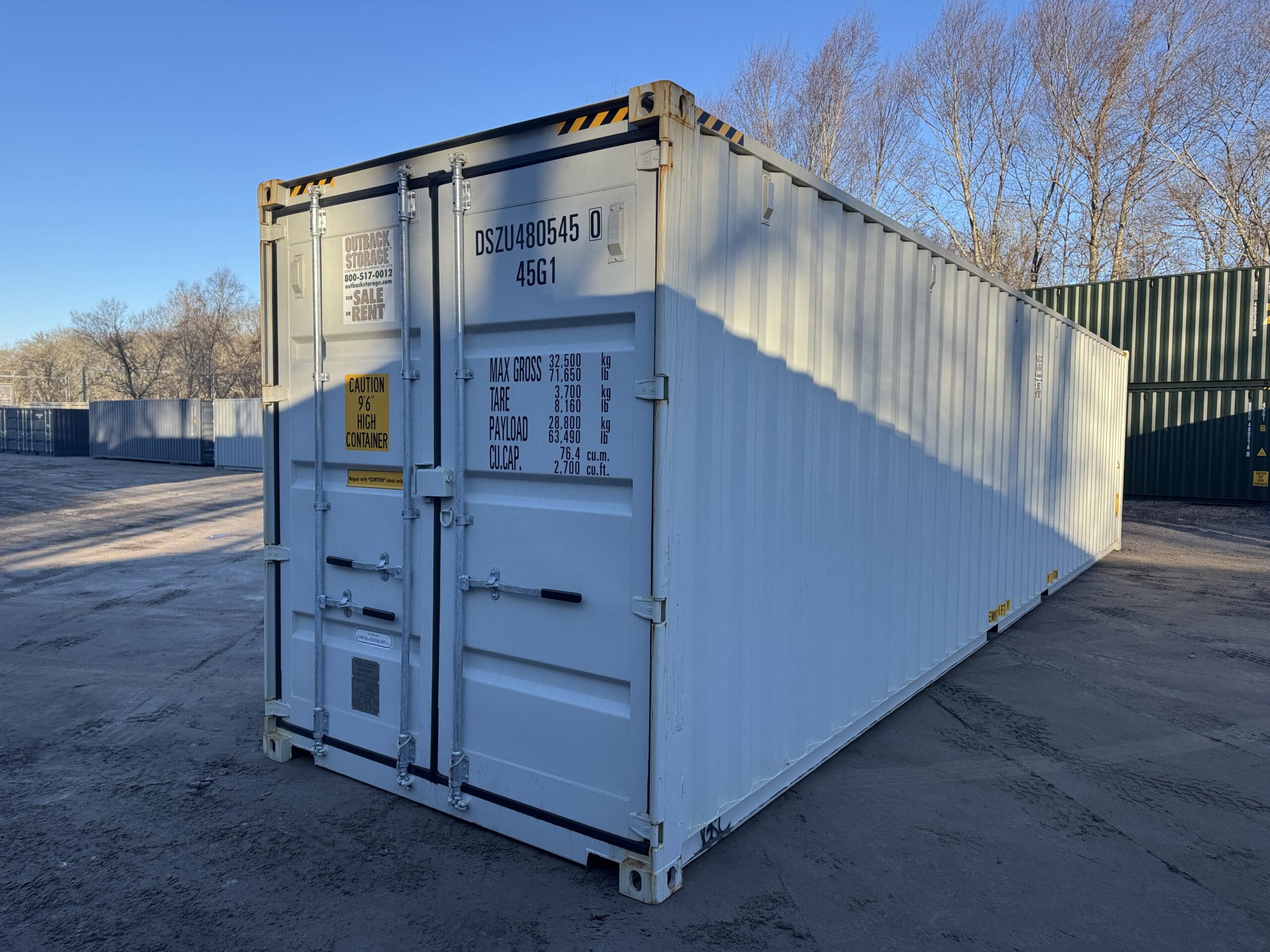 40ft New High Cube Shipping Container – Wind & Watertight – Gray — 40ft — new (image 8 of 12)