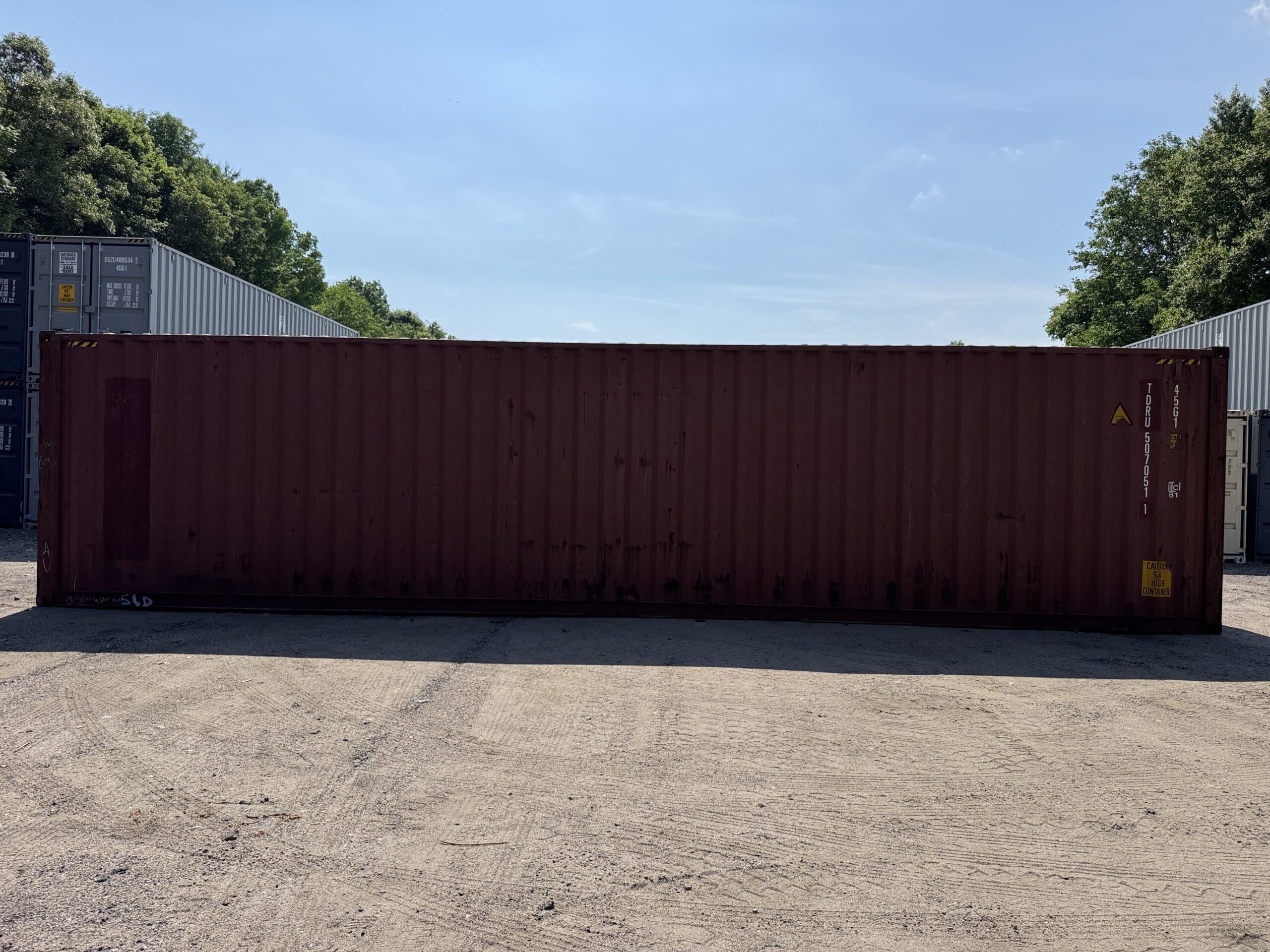 40ft Used High Cube Shipping Container – Wind & Watertight – Red — 40ft — used (image 8 of 12)