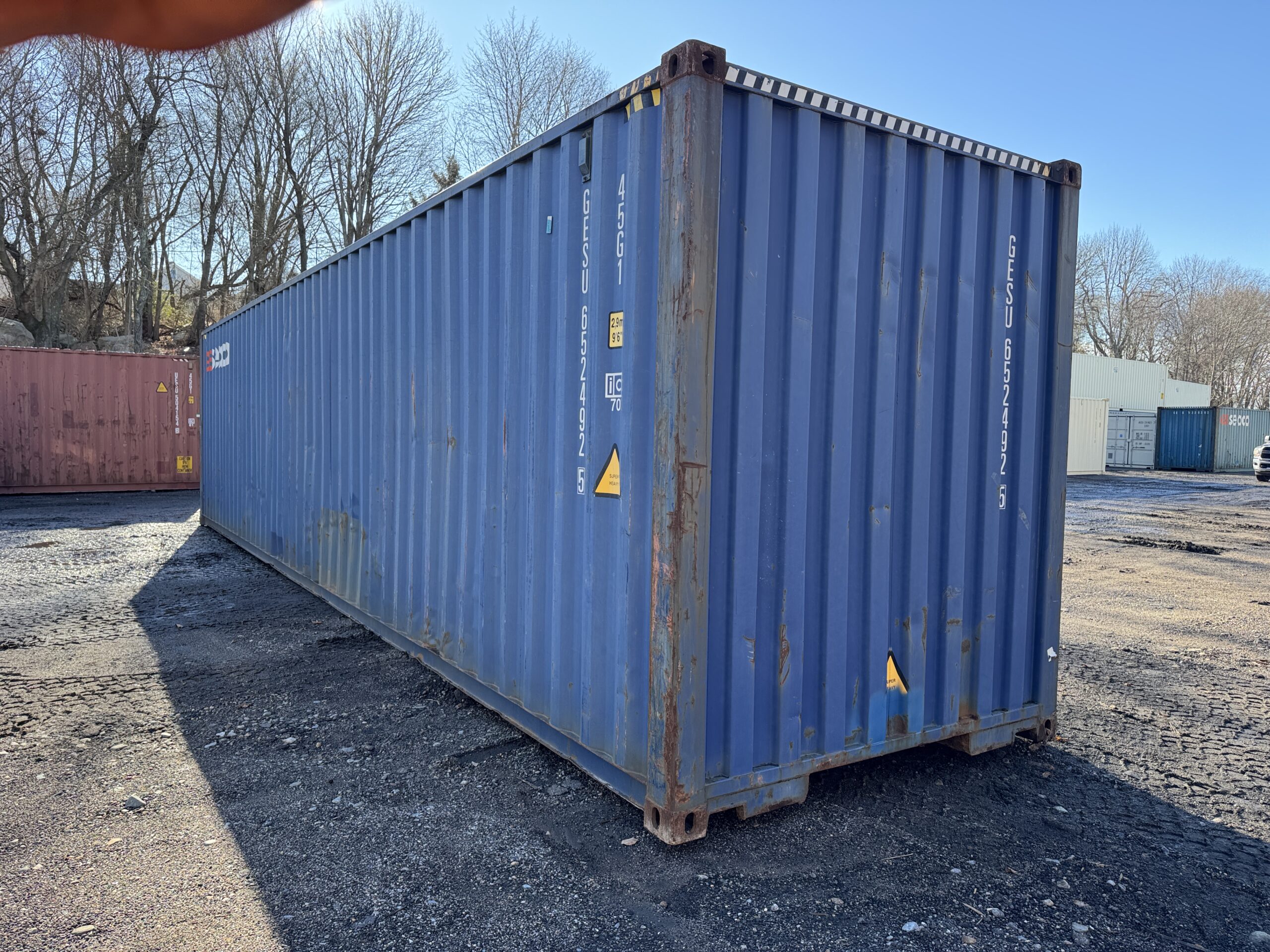 40ft Used High Cube Shipping Container – Wind & Watertight – Blue — 40ft — used (image 9 of 12)