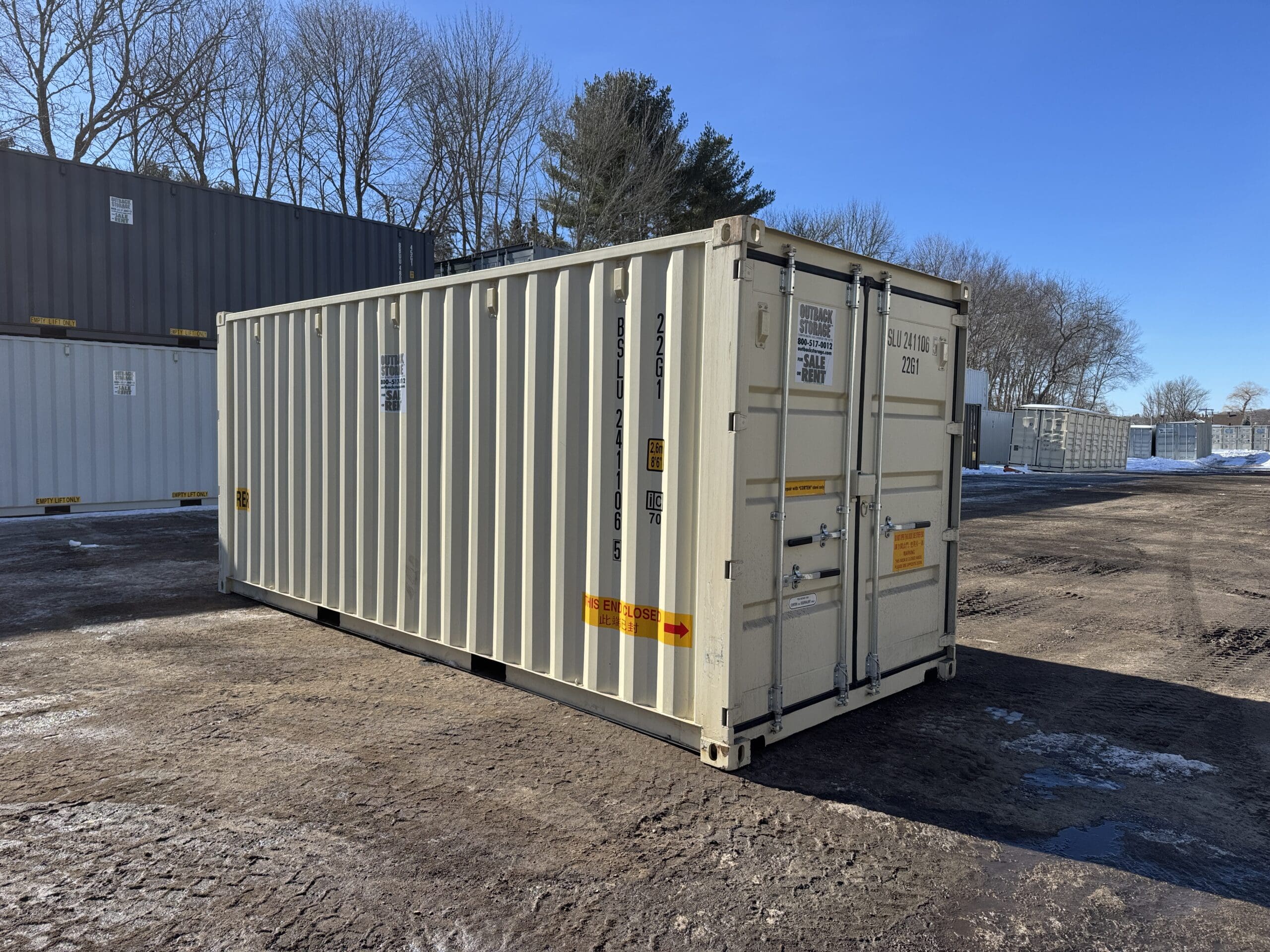20ft New Shipping Container – Wind & Watertight – Beige — 20ft — new (image 10 of 12)