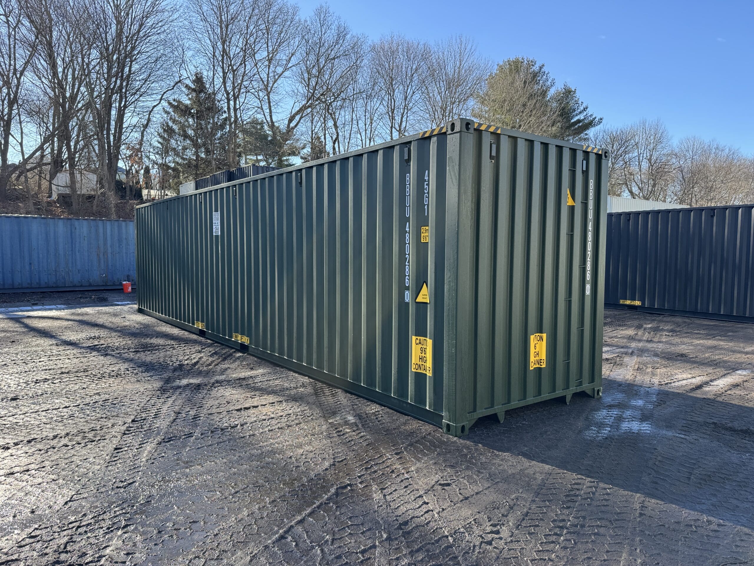 40ft New High Cube Shipping Container – Wind & Watertight – Green — 40ft — new (image 10 of 12)