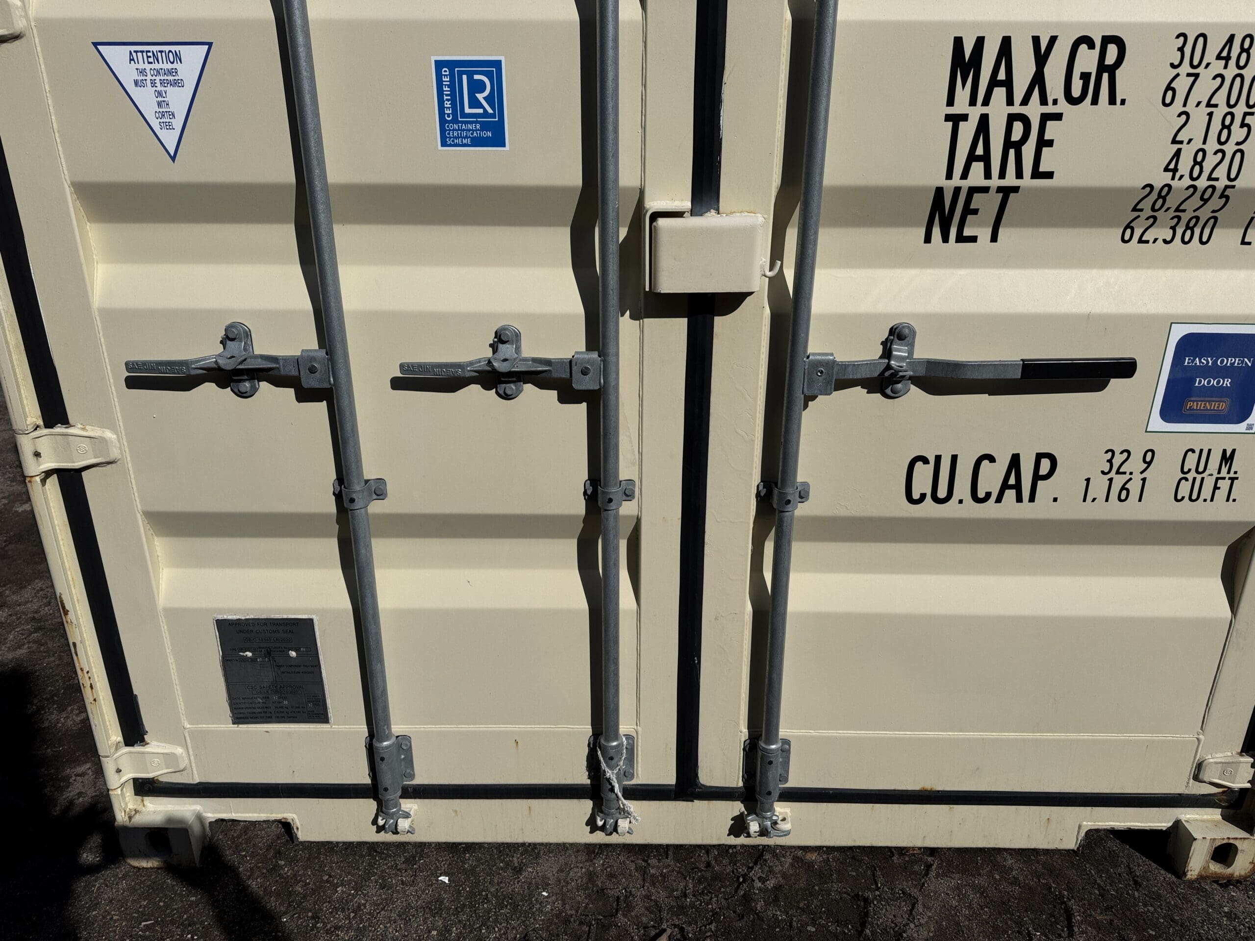 20ft Used Shipping Container – Wind & Watertight – Beige — 20ft — used (image 6 of 12)