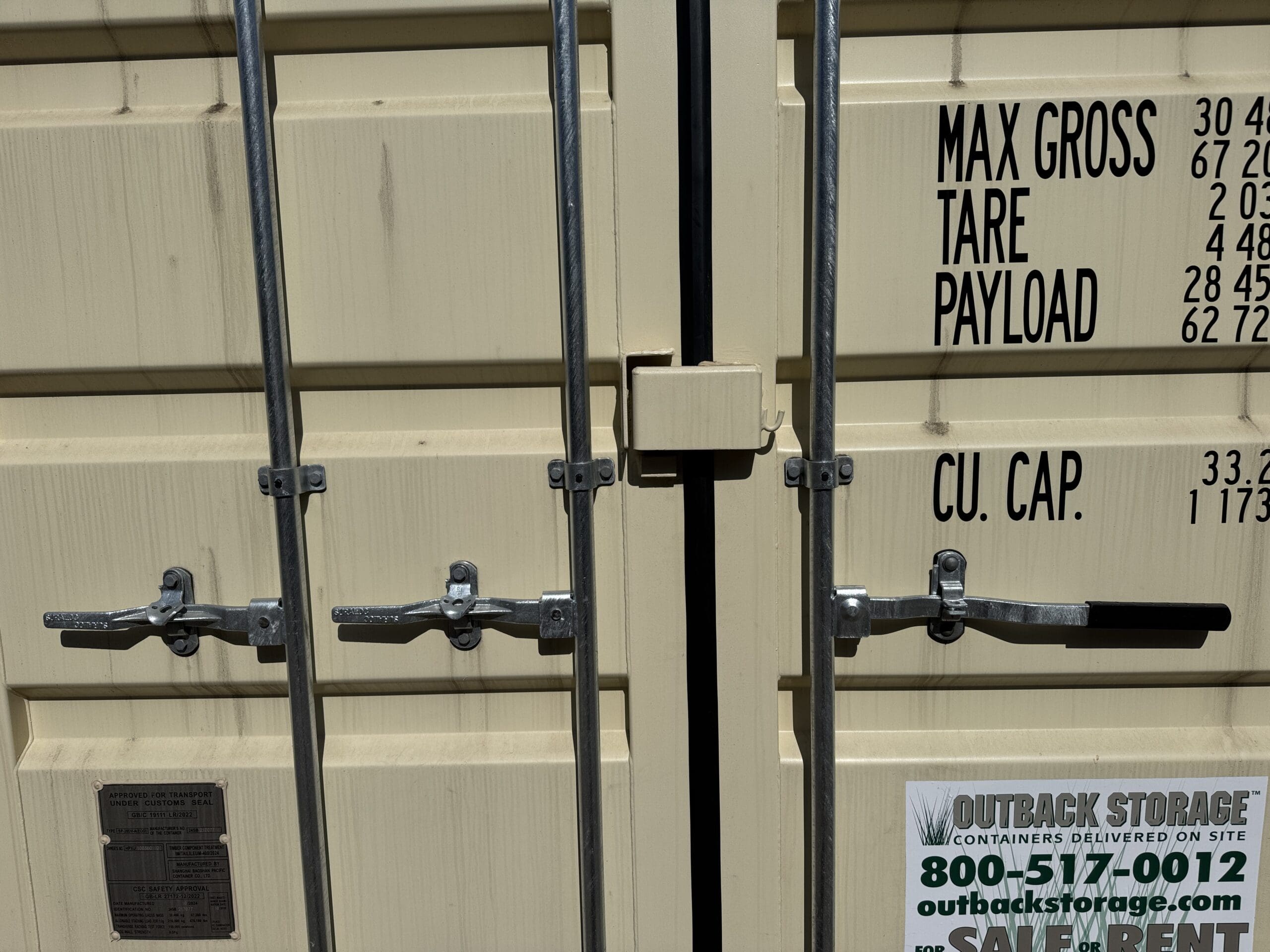20ft New Shipping Container – Wind & Watertight – Beige — 20ft — new (image 4 of 12)