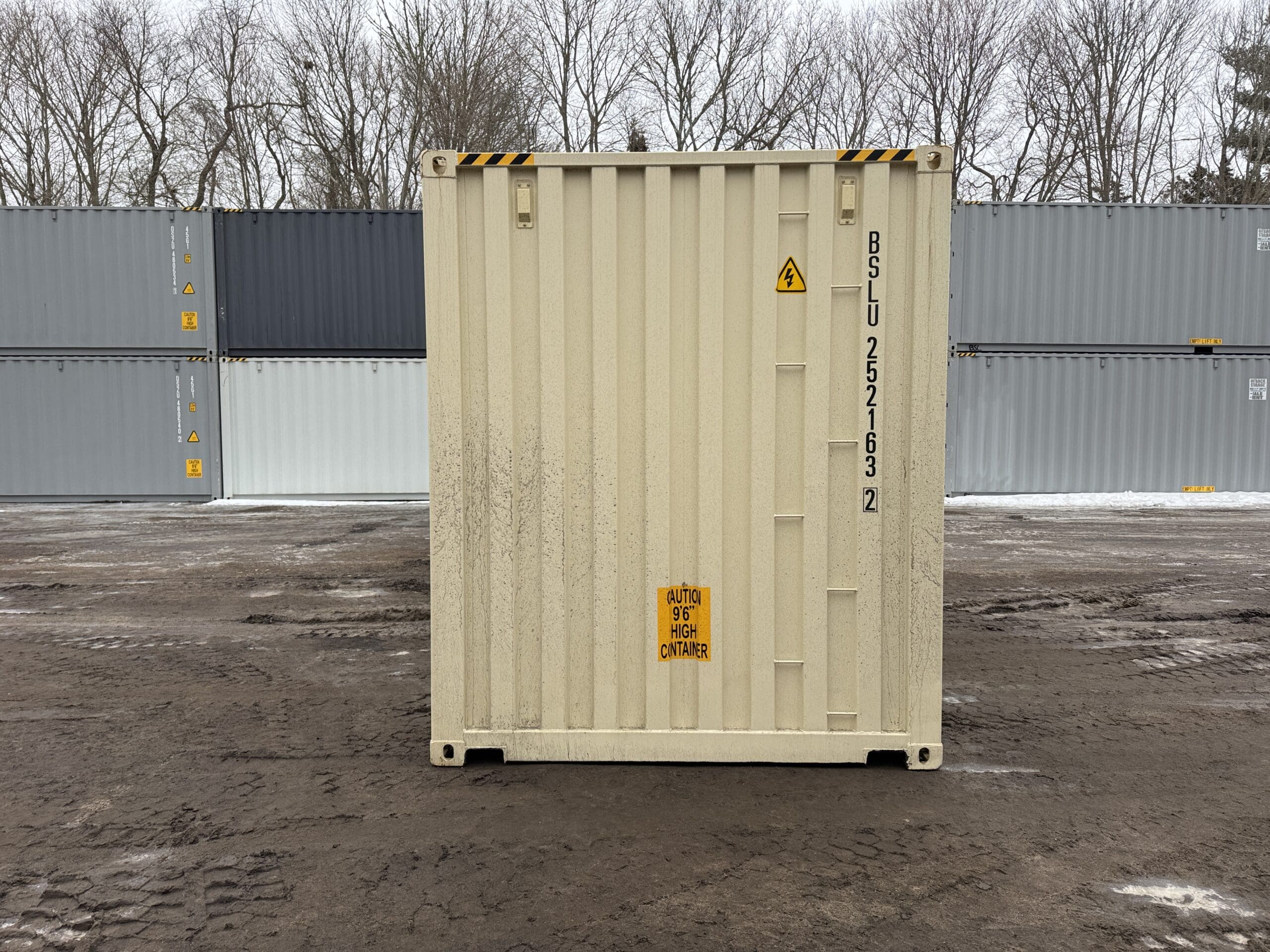 20ft New High Cube Shipping Container – Wind & Watertight – Beige — 20ft — new (image 11 of 12)