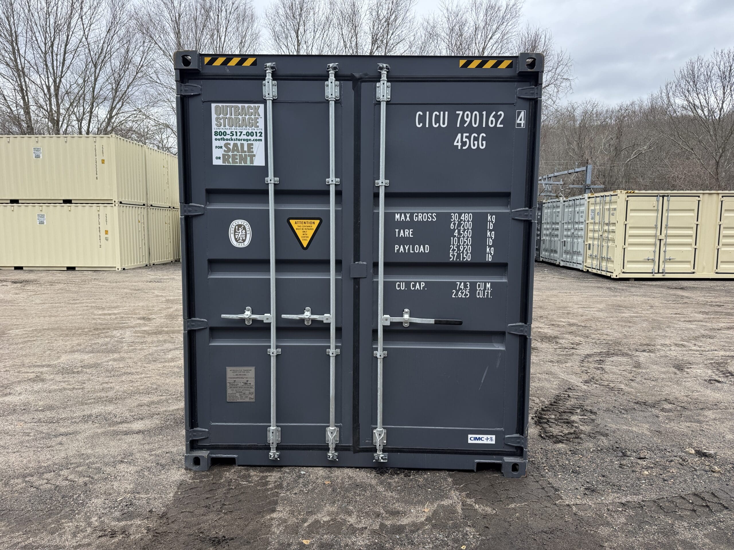 40ft New High Cube Shipping Container – Wind & Watertight – Dk Gray — 40ft — new (image 3 of 12)