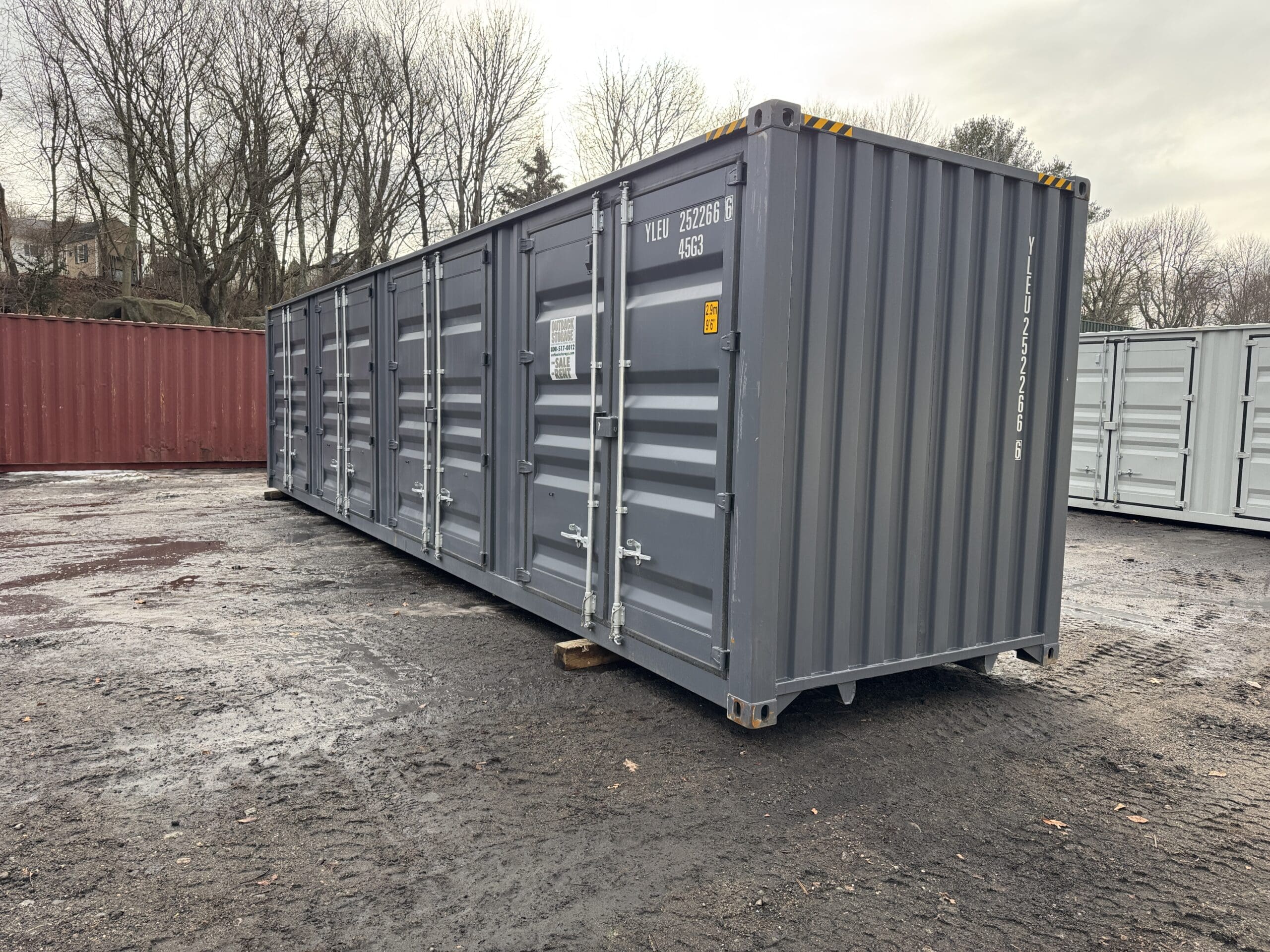 40ft New High Cube Shipping Container – Wind & Watertight – Dk Gray — 40ft — new (image 10 of 12)