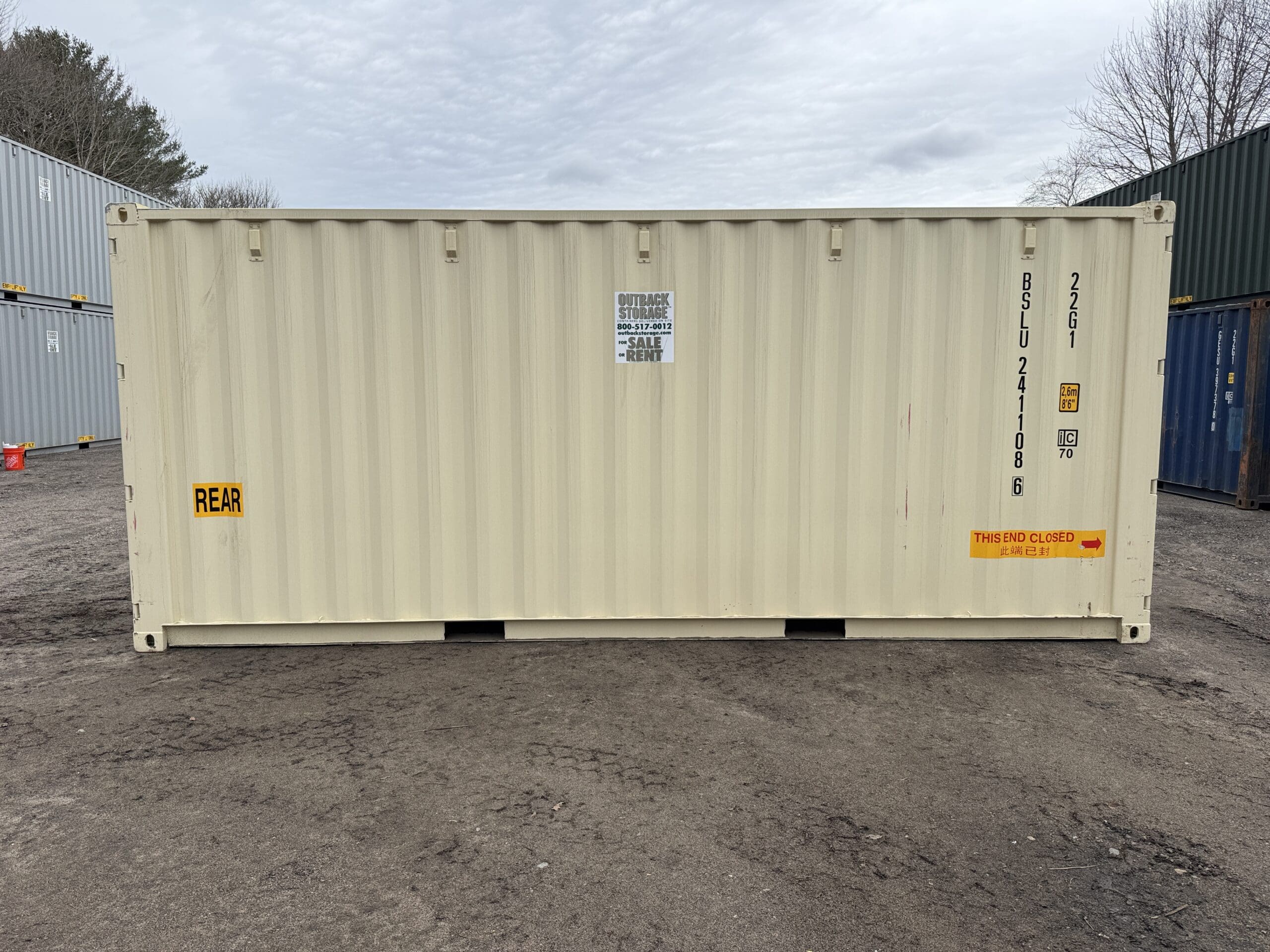 20ft New Shipping Container – Wind & Watertight – Beige — 20ft — new (image 8 of 12)
