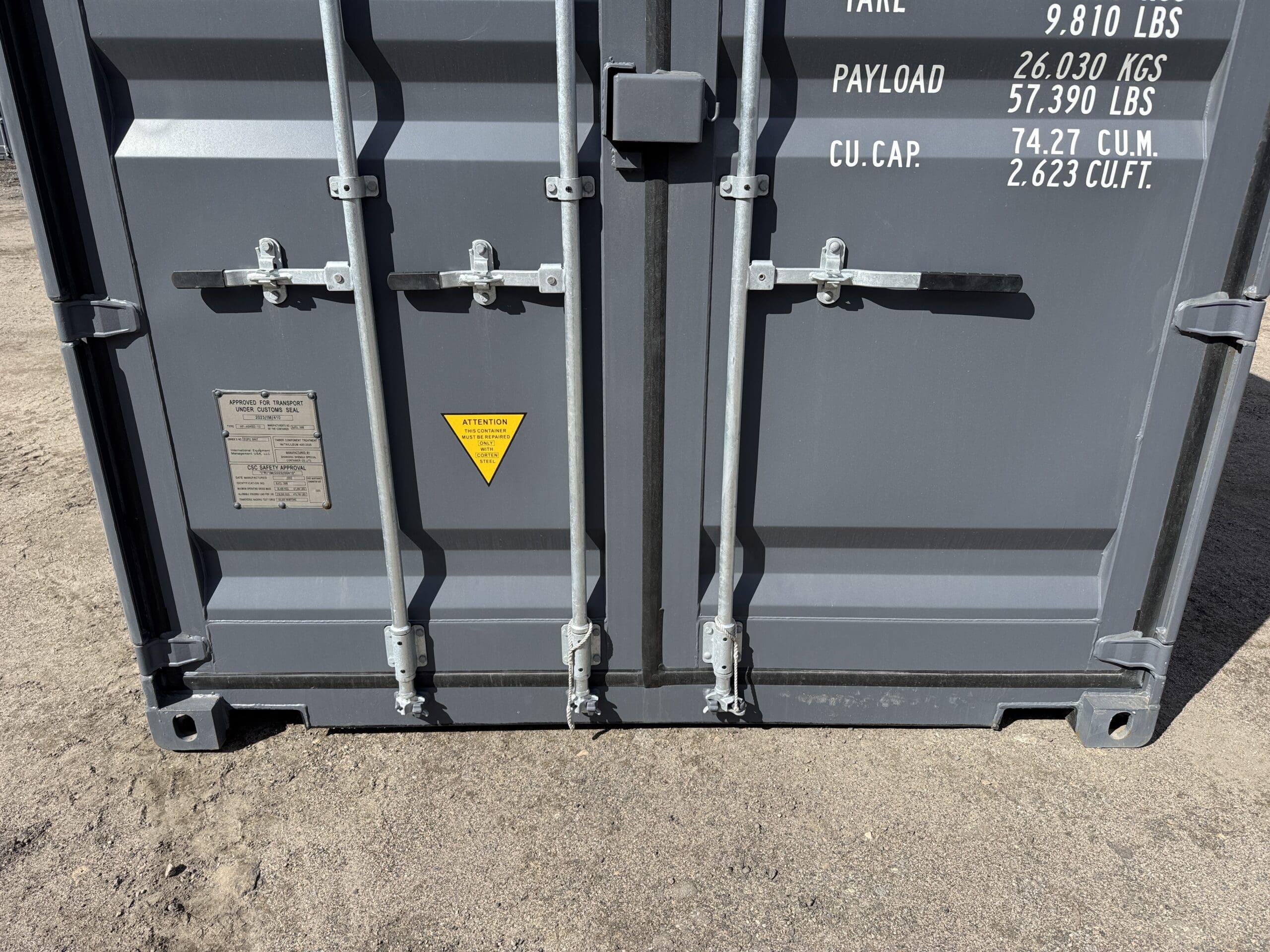 40ft New High Cube Shipping Container – Wind & Watertight – Dk Gray — 40ft — new (image 6 of 12)
