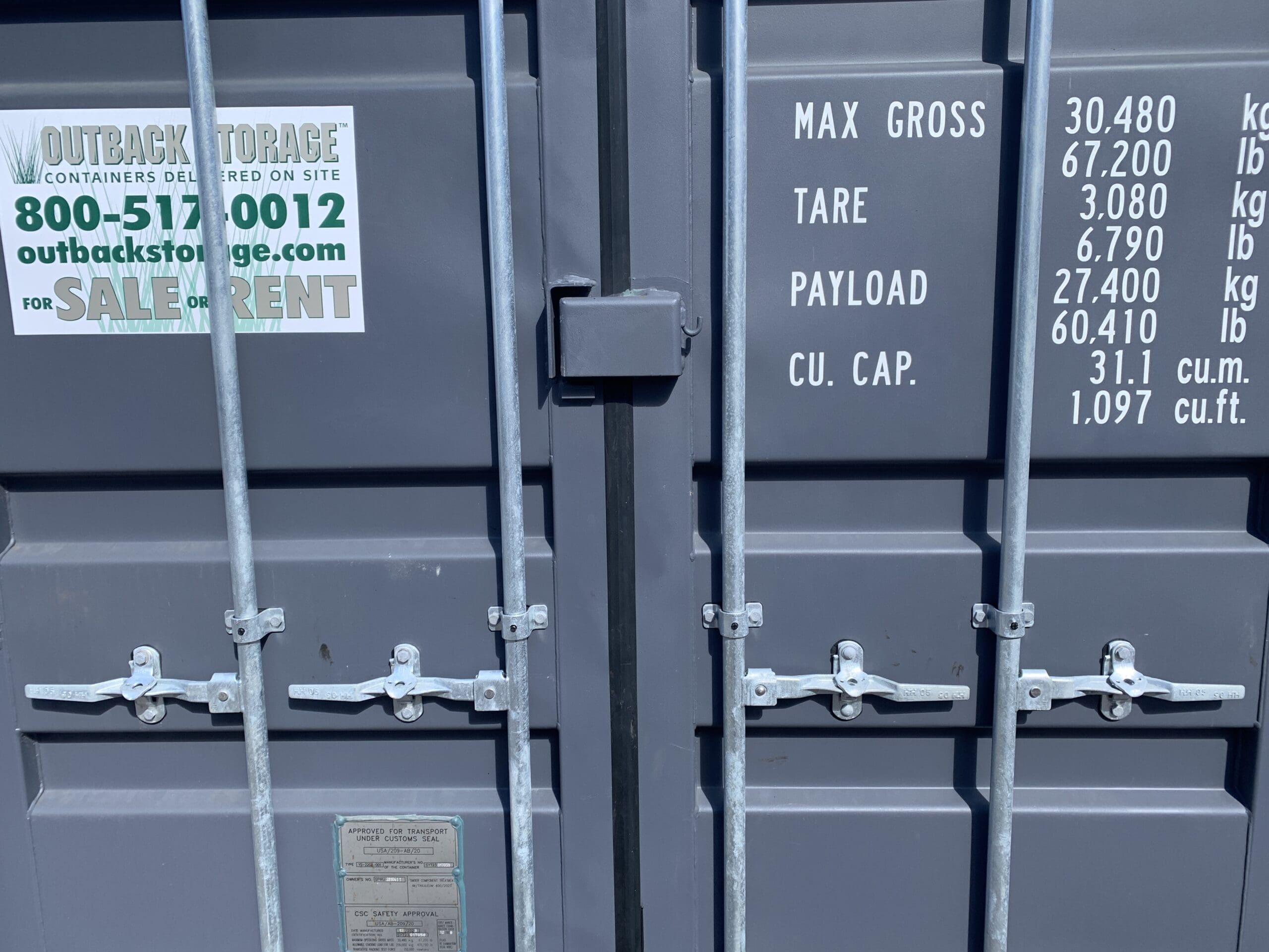 20ft Open Side New Shipping Container – Wind & Watertight – Gray — 20ft — new (image 4 of 12)