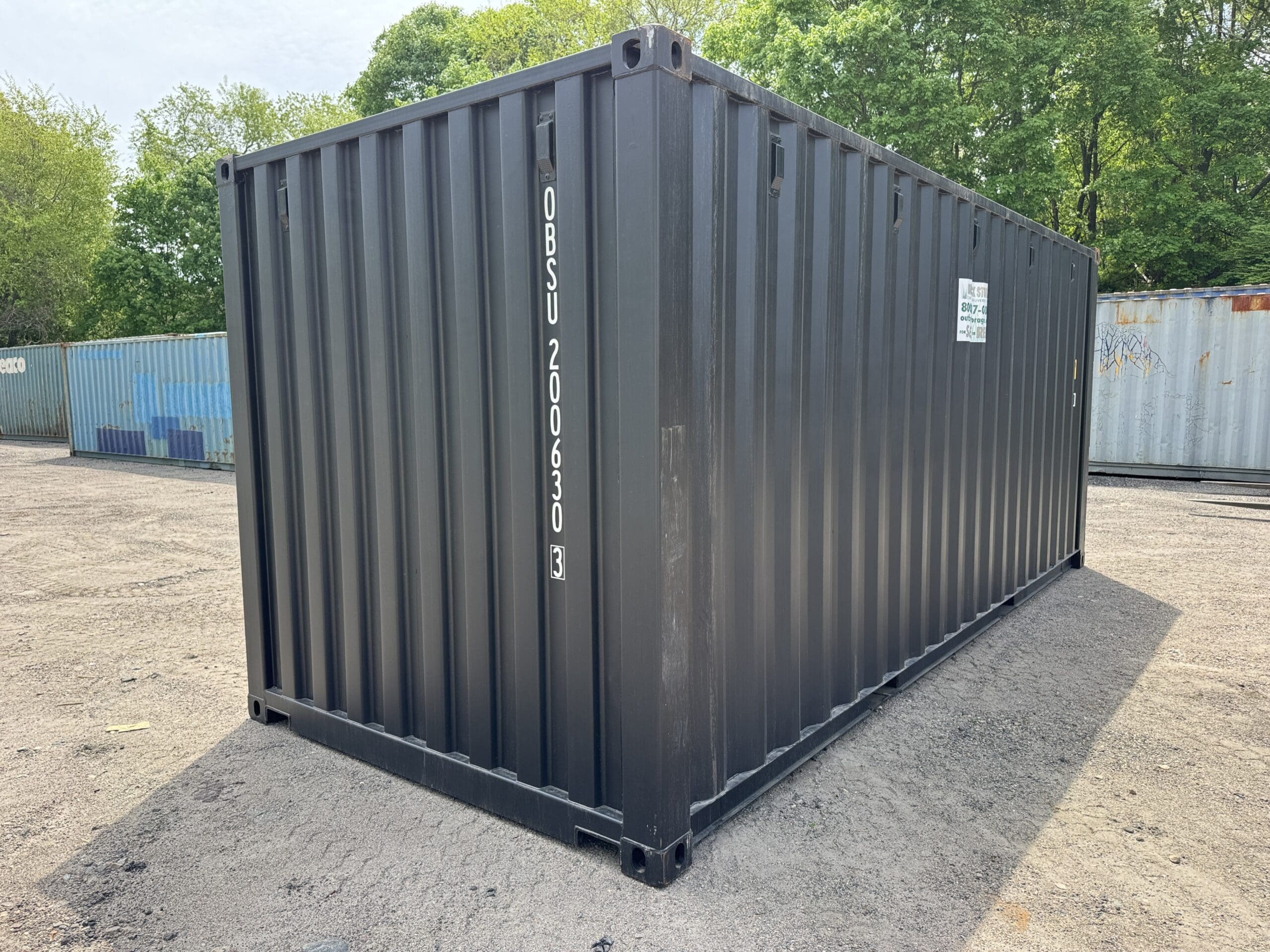 20ft New Shipping Container – Wind & Watertight – Black — 20ft — new (image 11 of 12)