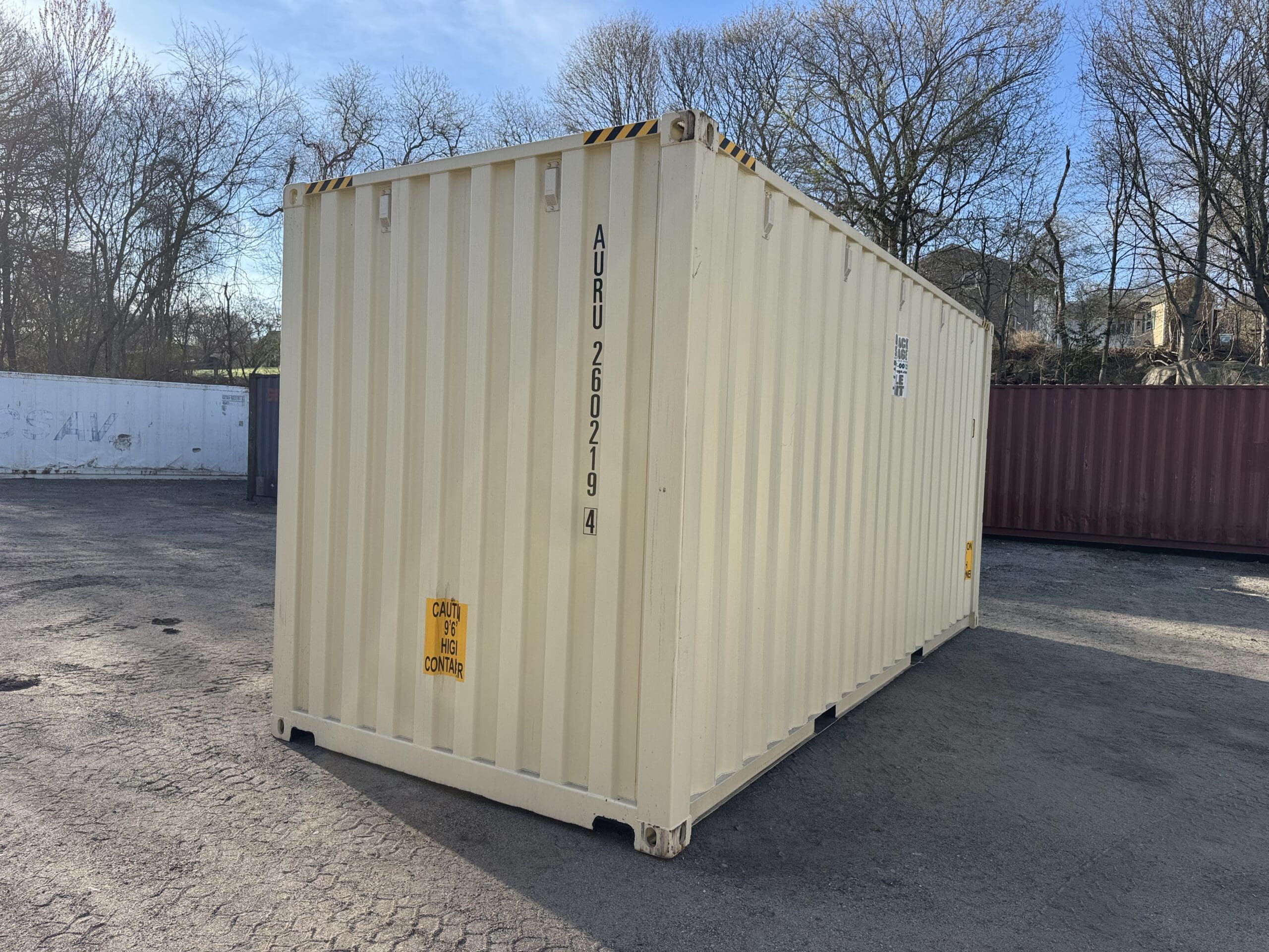 20ft New High Cube Shipping Container – Wind & Watertight – Beige — 20ft — new (image 12 of 12)