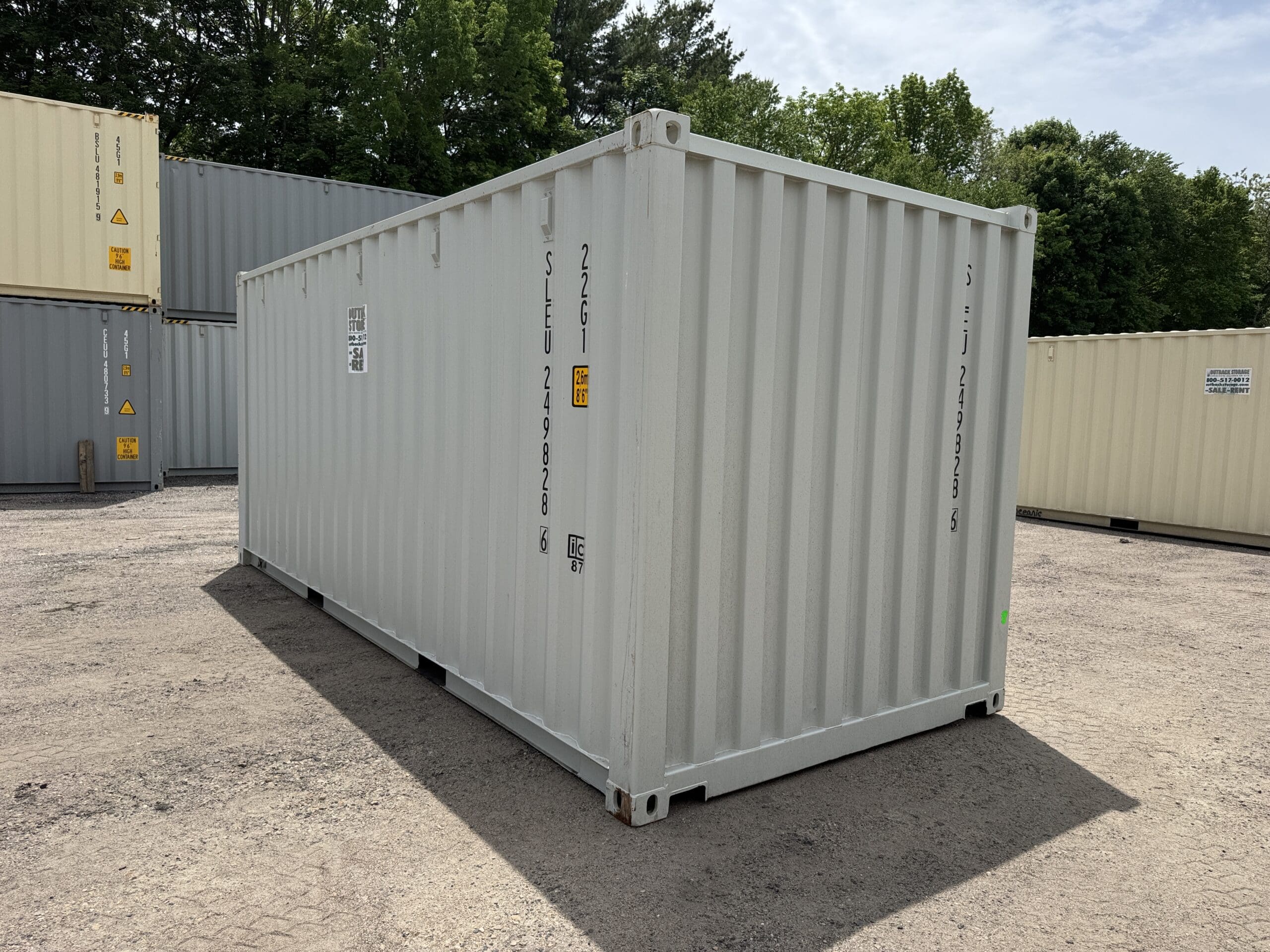 20ft New Shipping Container – Wind & Watertight – Gray — 20ft — new (image 10 of 12)
