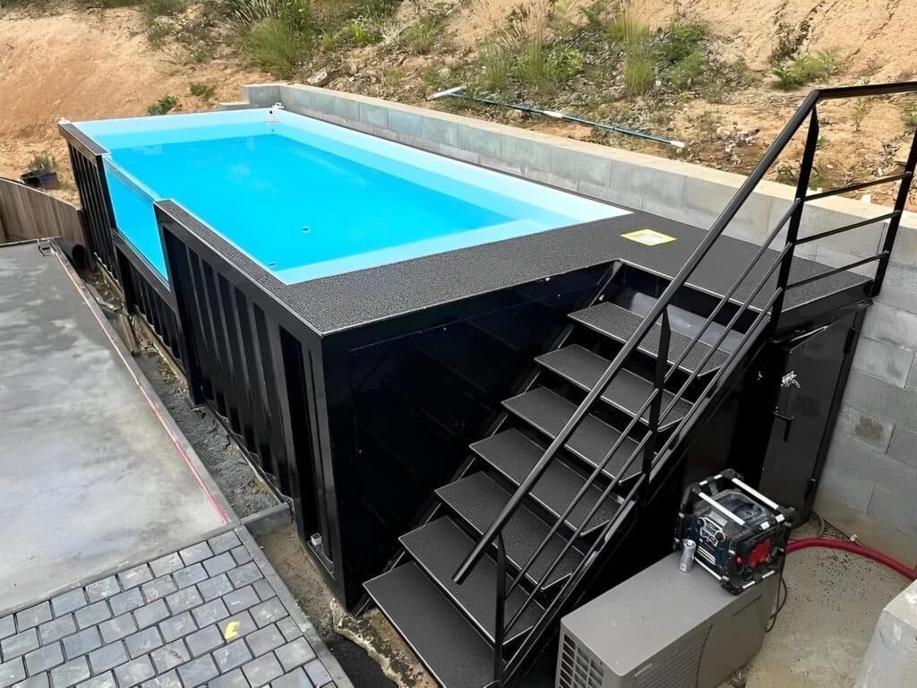 20ft Shipping Container Swimming Pool with Convenient Side Staircase — 20ft — new (image 10 of 10)