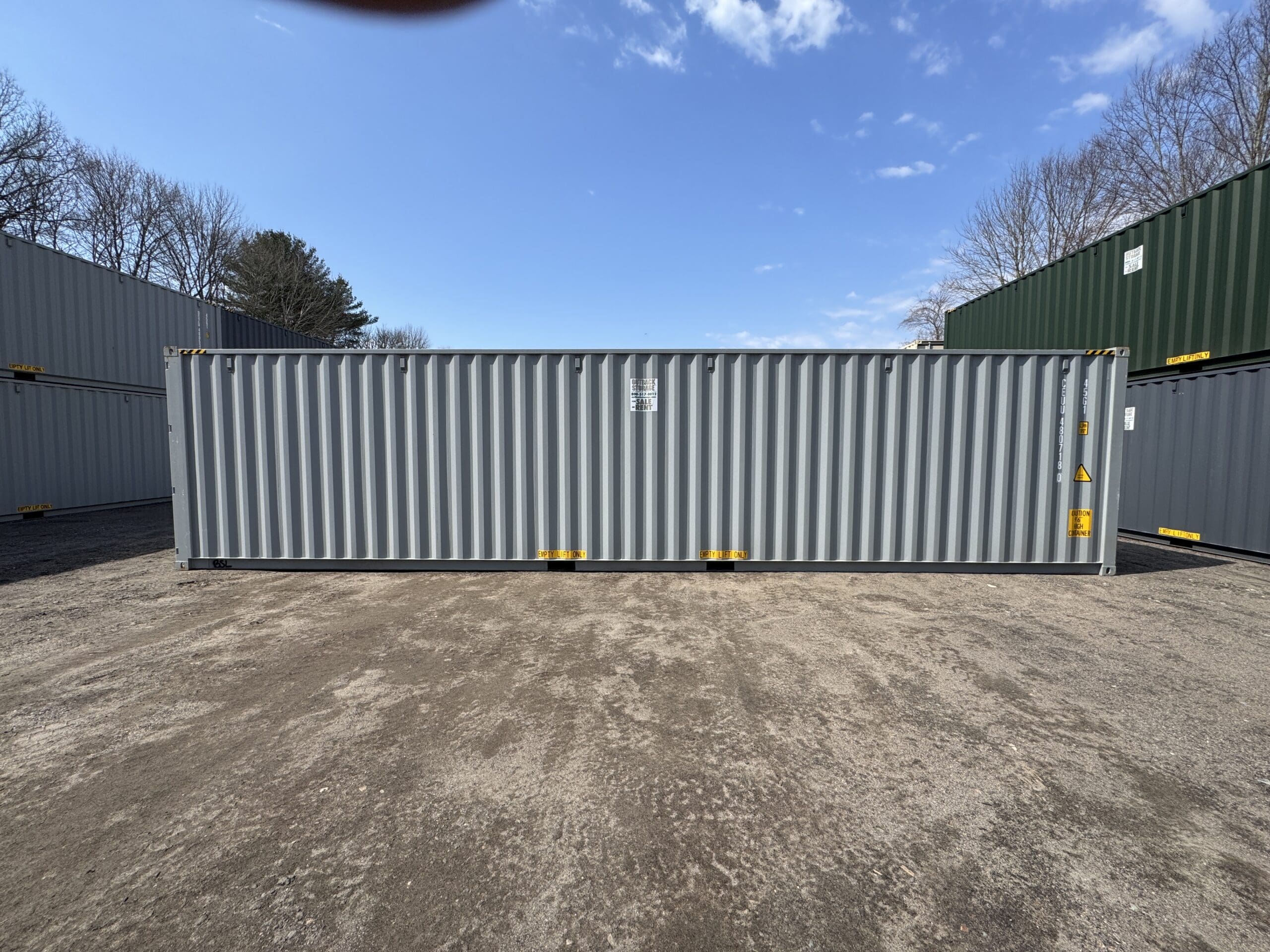 40ft New High Cube Shipping Container – Wind & Watertight – Gray — 40ft — new (image 9 of 12)