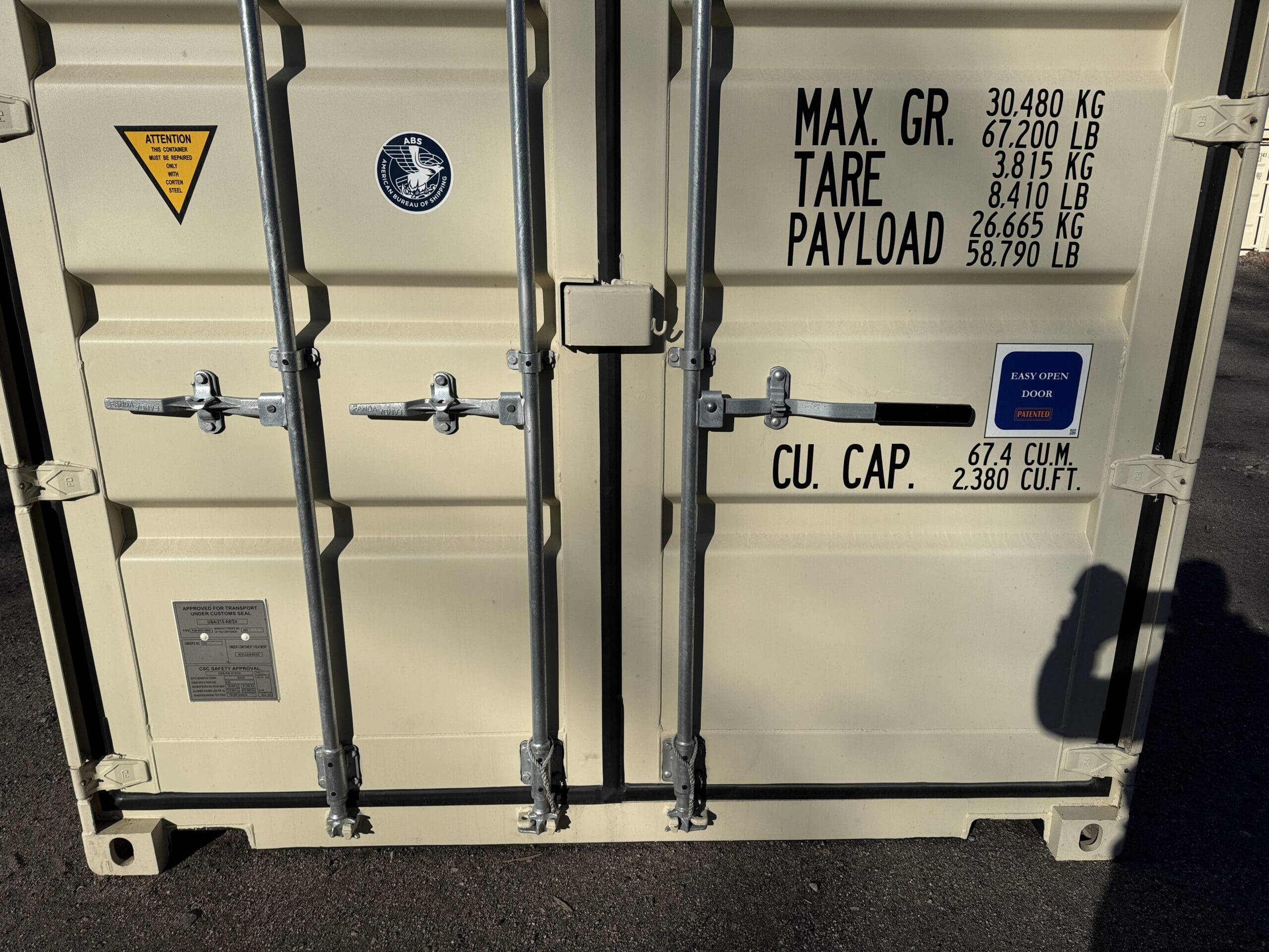 40ft New Shipping Container – Wind & Watertight – Beige — 40ft — new (image 6 of 12)