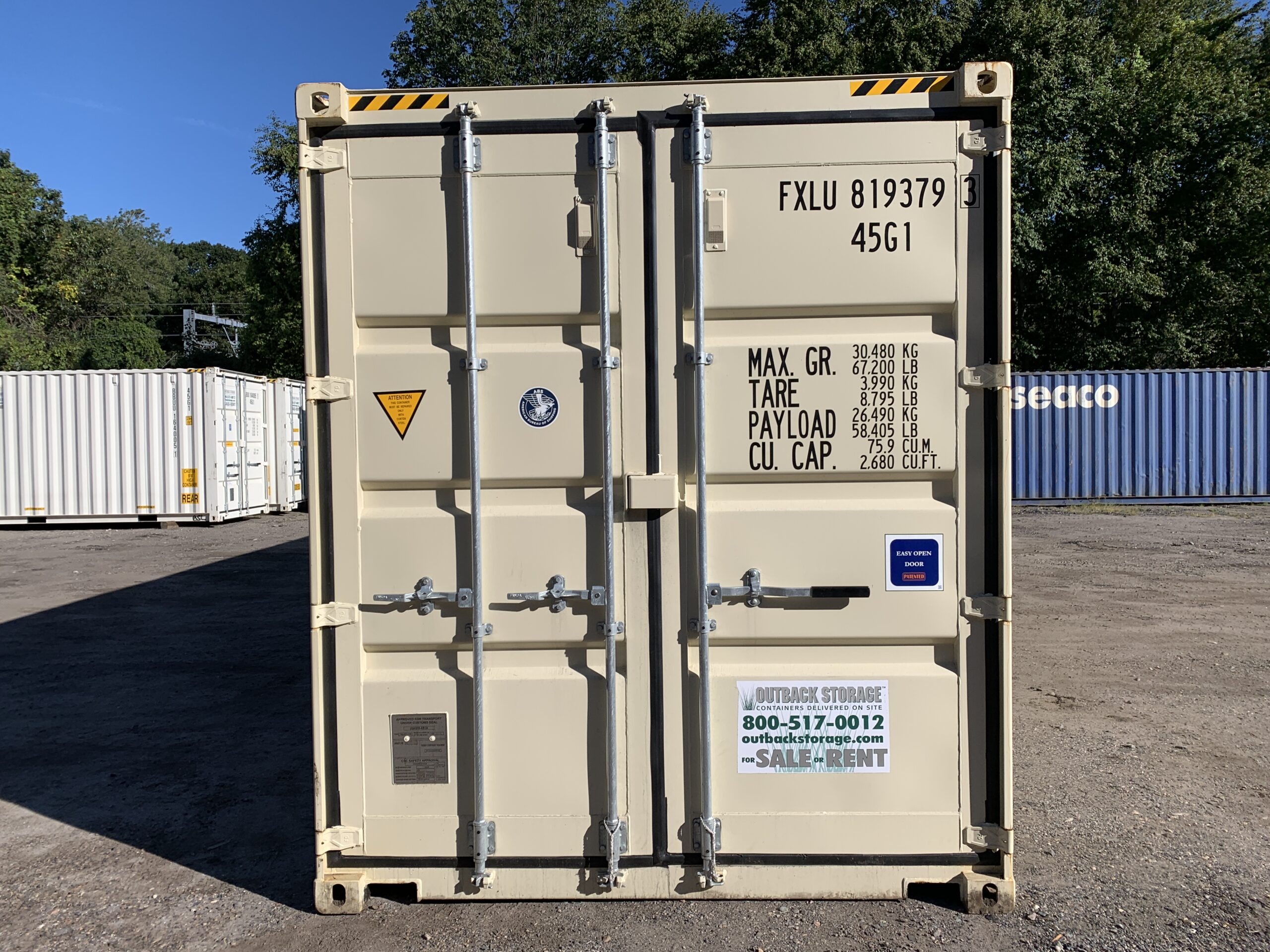 40ft New High Cube Shipping Container – Wind & Watertight – Beige — 40ft — new (image 3 of 12)