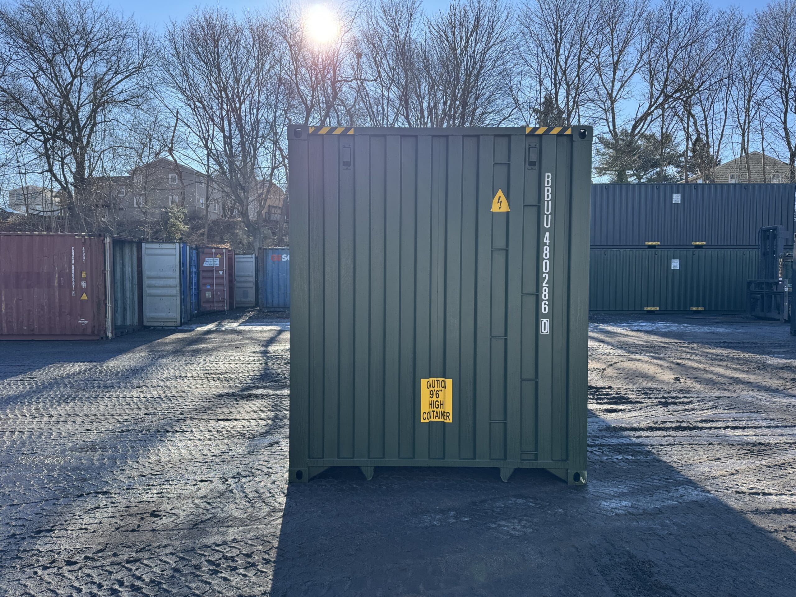 40ft New High Cube Shipping Container – Wind & Watertight – Green — 40ft — new (image 11 of 12)