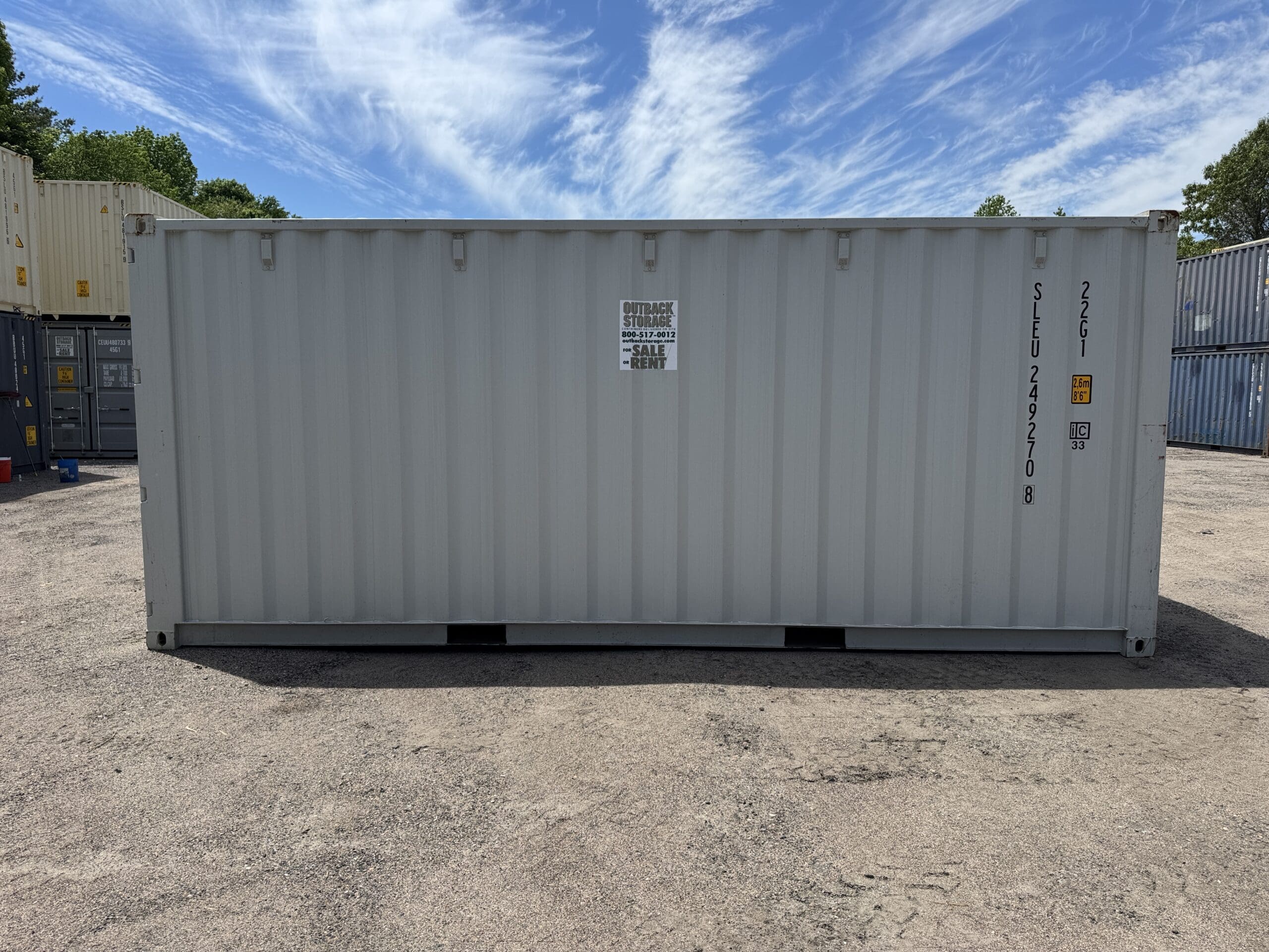 20ft New Shipping Container – Wind & Watertight – Gray — 20ft — new (image 9 of 12)