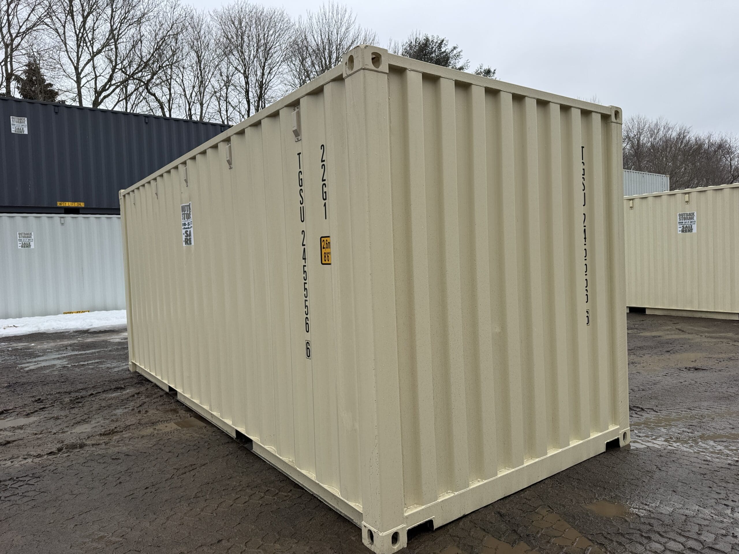 20ft New Shipping Container – Wind & Watertight – Beige — 20ft — new (image 11 of 12)