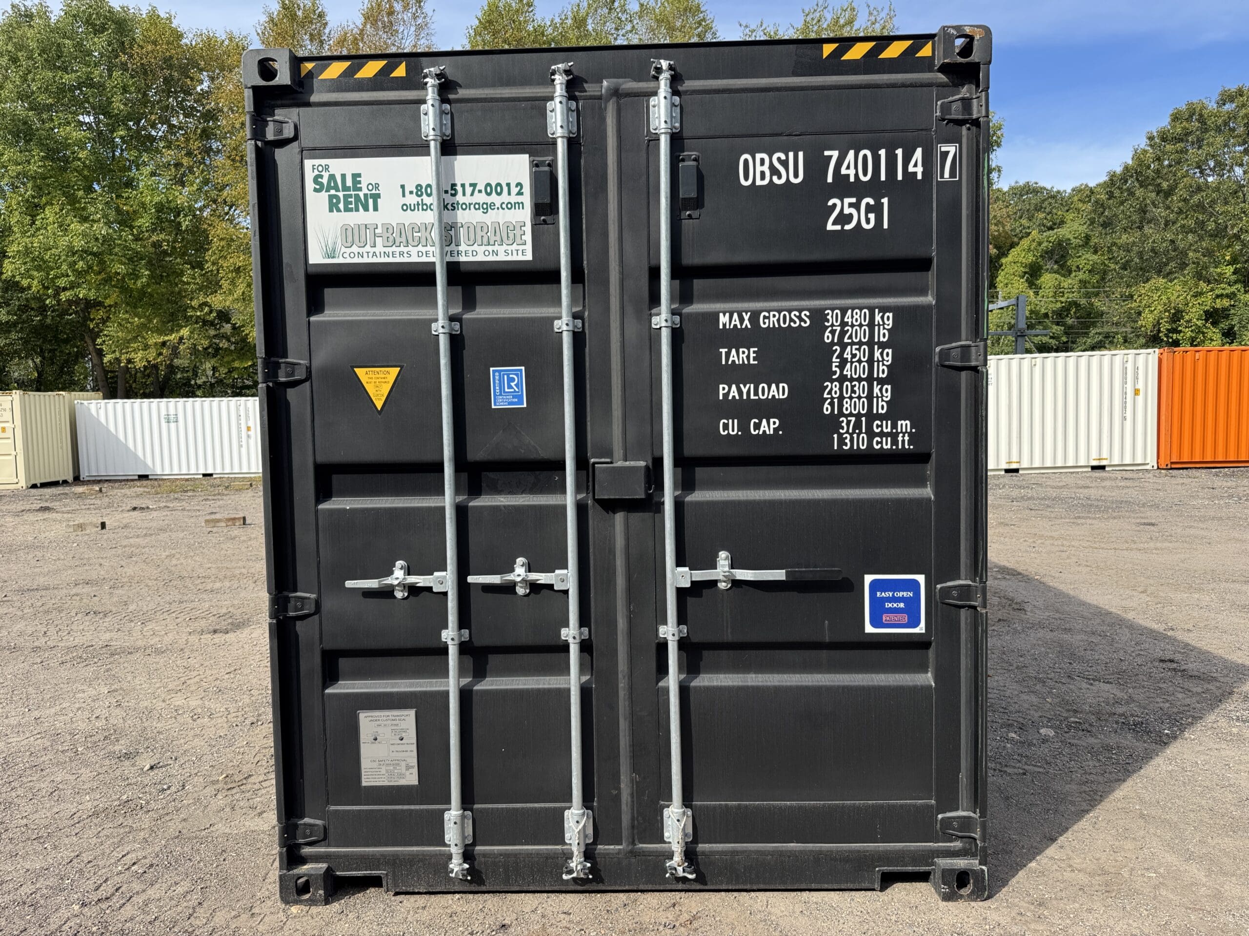 20ft New High Cube Shipping Container – Wind & Watertight – Black — 20ft — new (image 3 of 12)