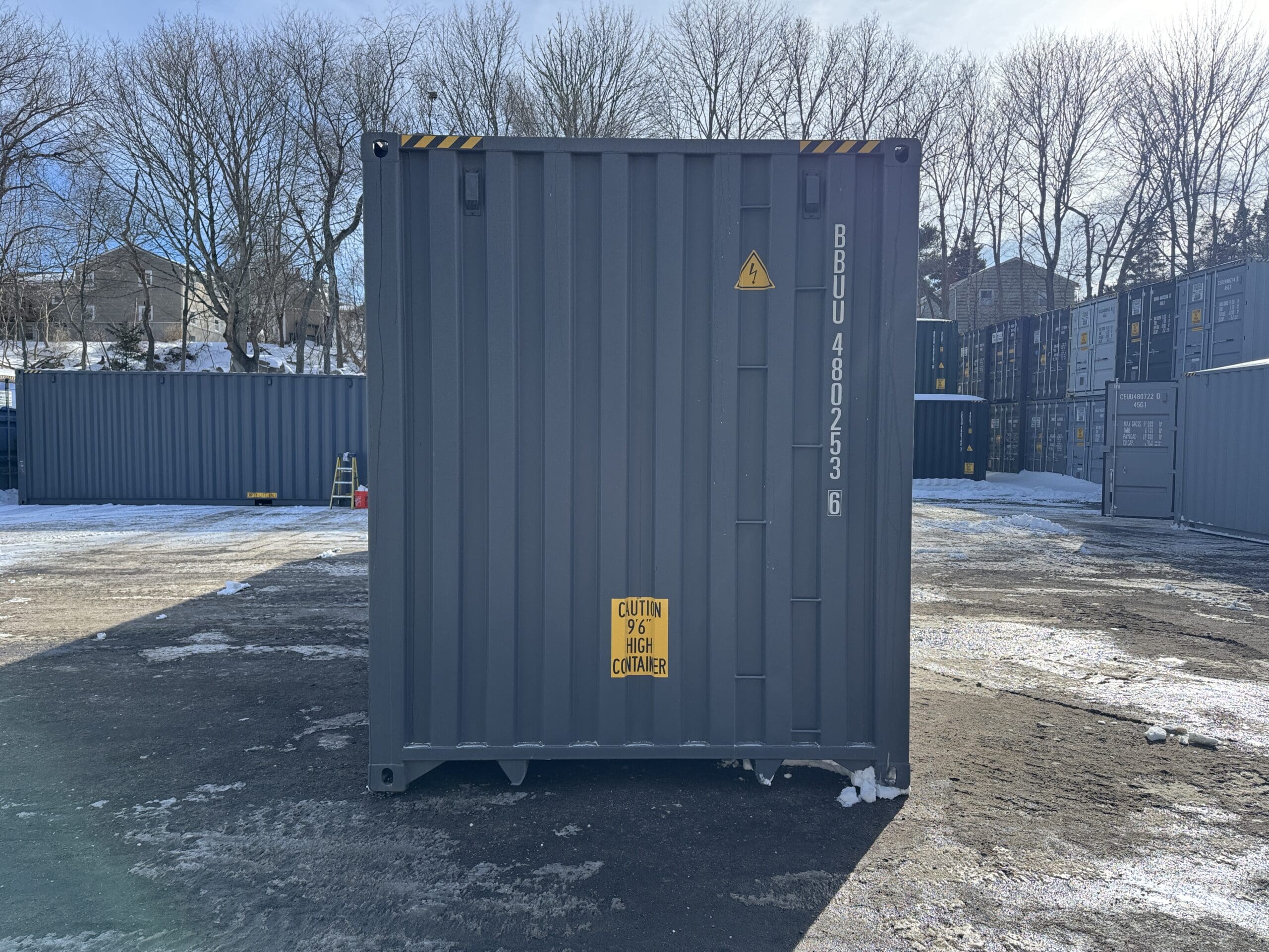 40ft New High Cube Shipping Container – Wind & Watertight – Gray — 40ft — new (image 11 of 12)