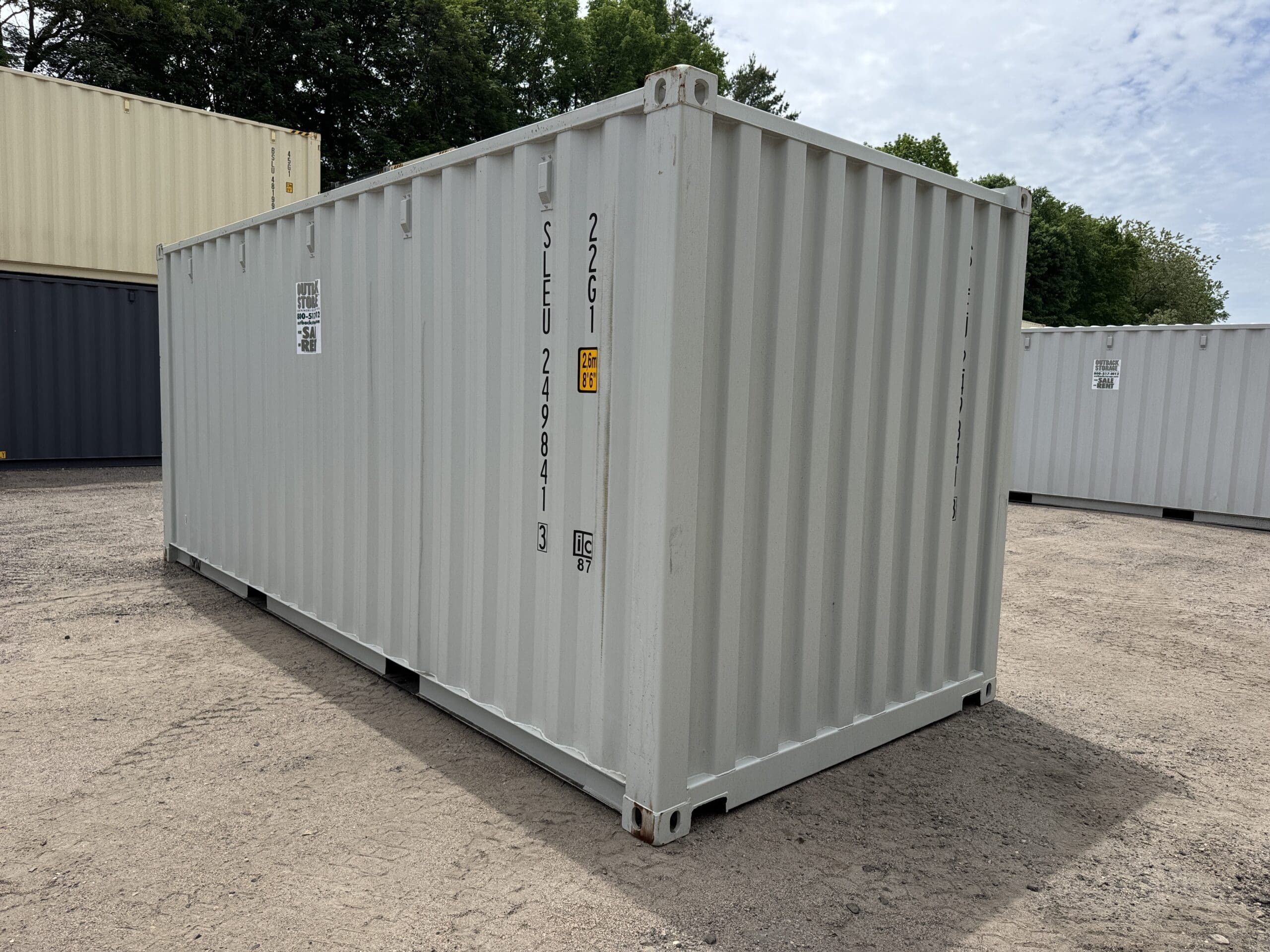 20ft New Shipping Container – Wind & Watertight – Gray — 20ft — new (image 10 of 12)