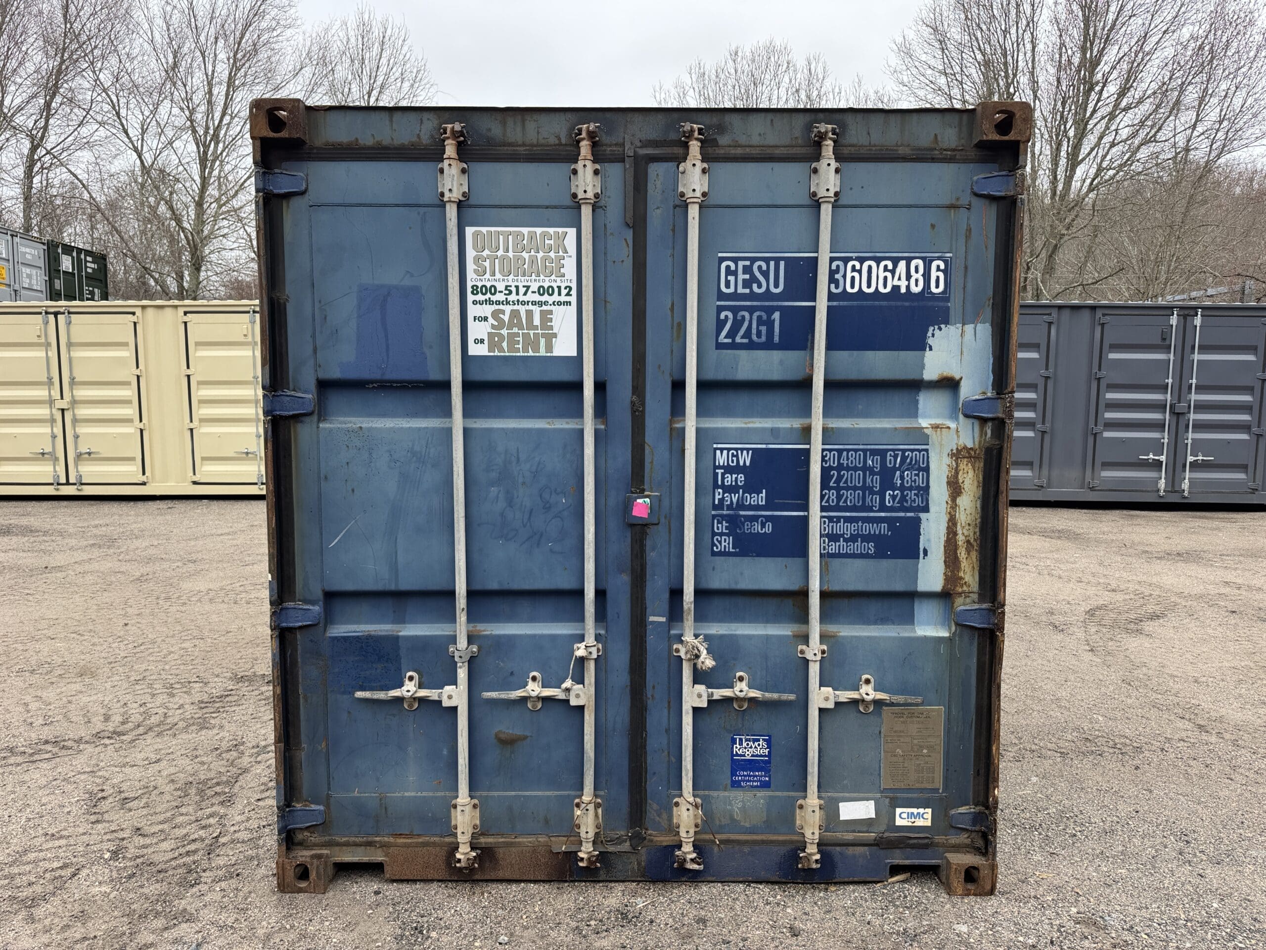 20ft Used Shipping Container – Wind & Watertight – Blue — 20ft — used (image 3 of 12)